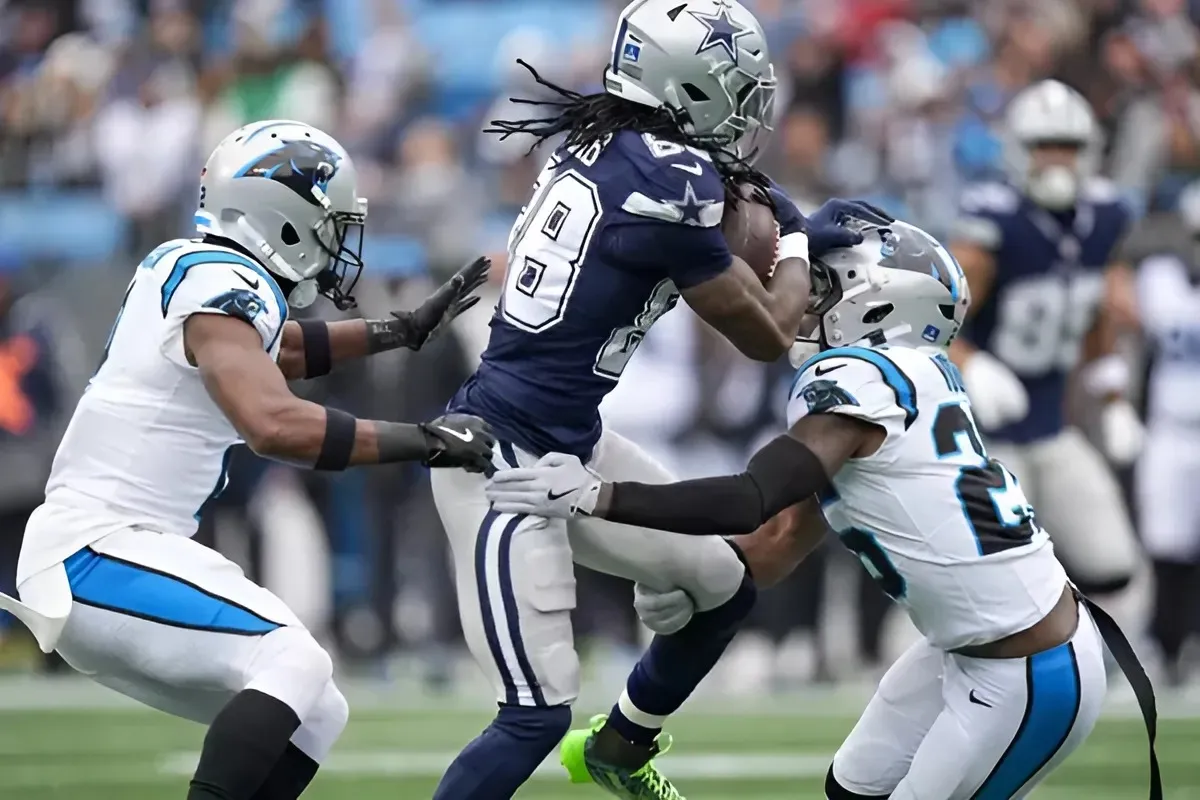 Cowboys WR CeeDee Lamb on controversial hit from Panthers S Xavier Woods: 'You gotta come a little harder than that'