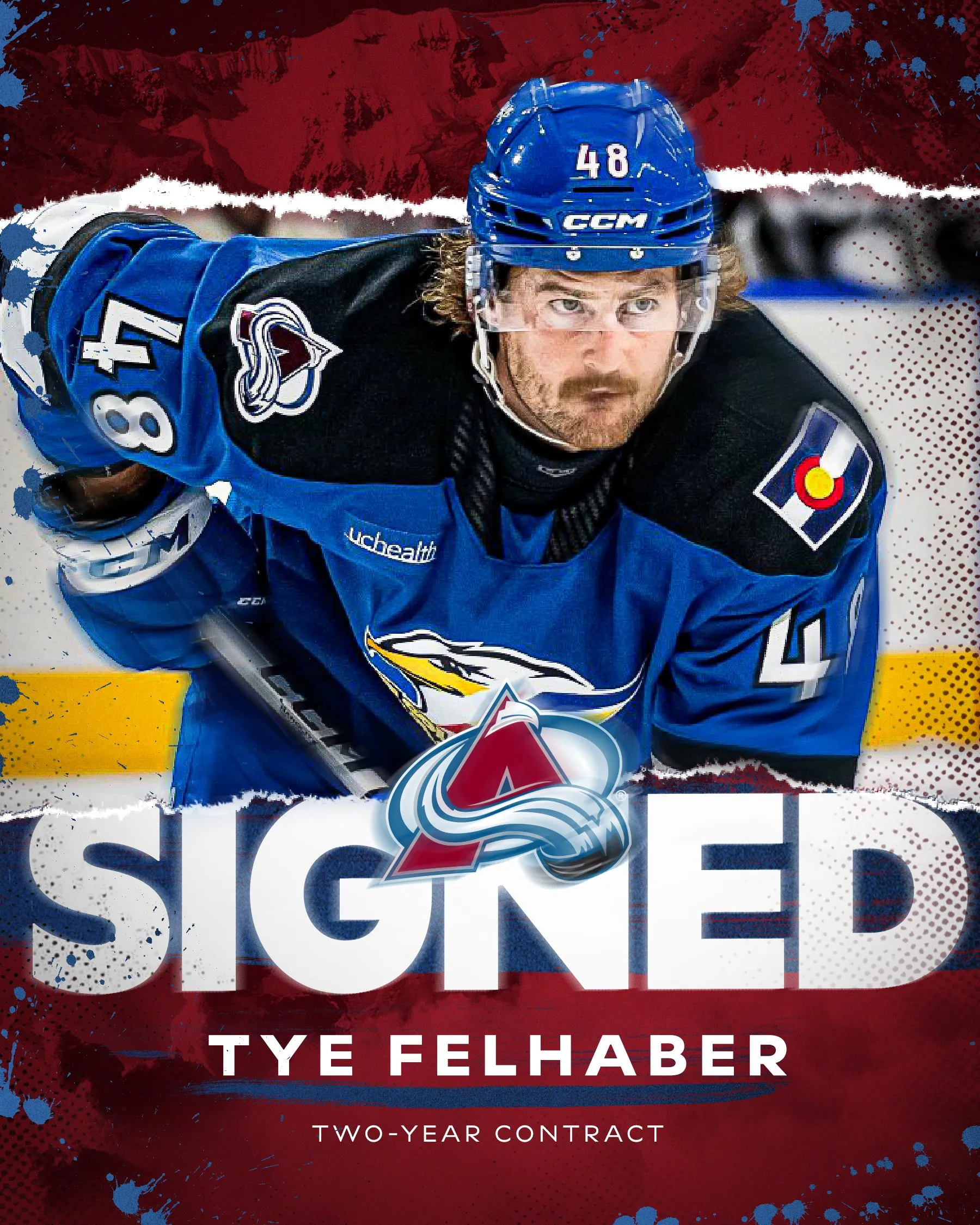 Avalanche sign Felhaber to two-year deal