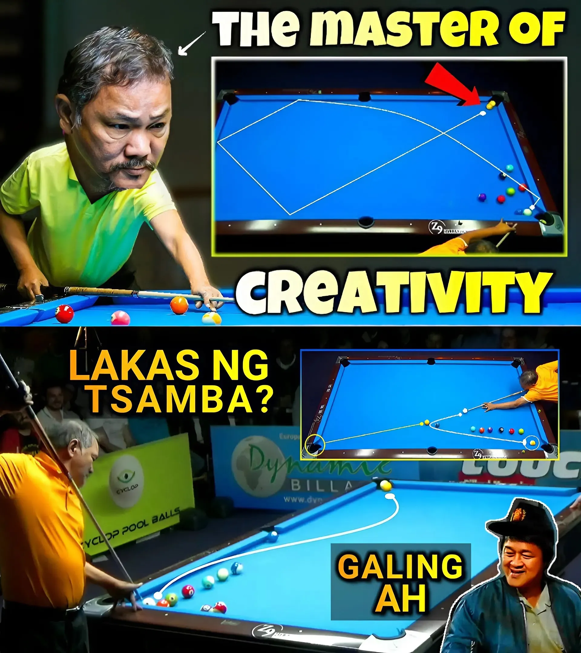 π Efren Reyes: The Magic Shots That Rocked the Billiards World! π π Efren Reyes: The Magic Shots That Rocked the Billiards World! π