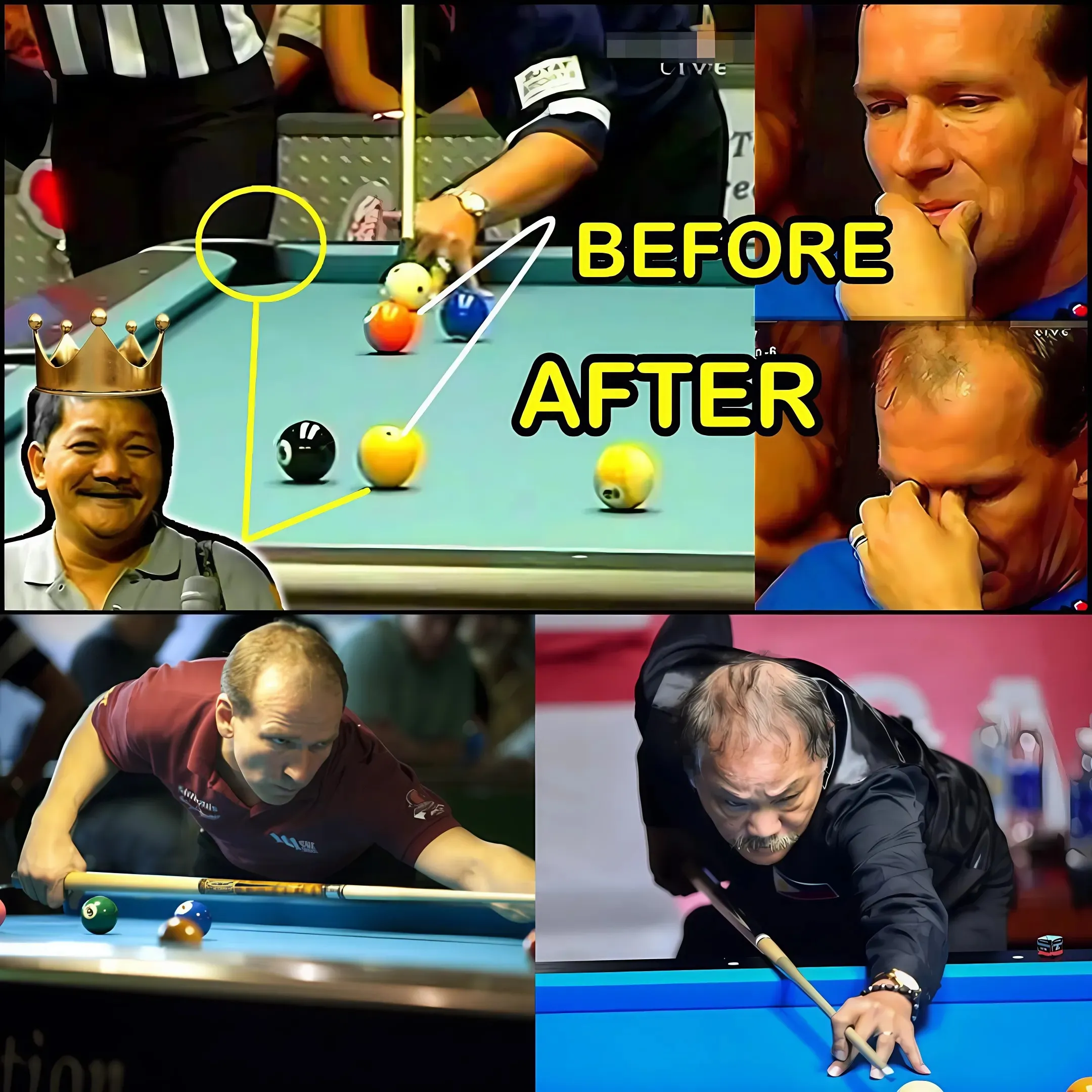 Efren Reyes' Surprising Jump Against German "Machine" Oliver Ortmann: Dramatic Match and Shocking Superstar Moment!