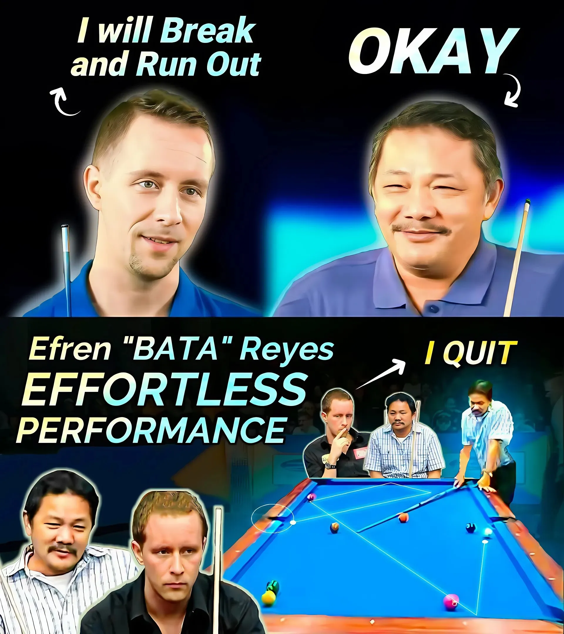 🌟 The Day of Destiny: When Asians Shine in Europe! "The Day Efren Reyes Made America's Top Player Kneel in Admiration!"