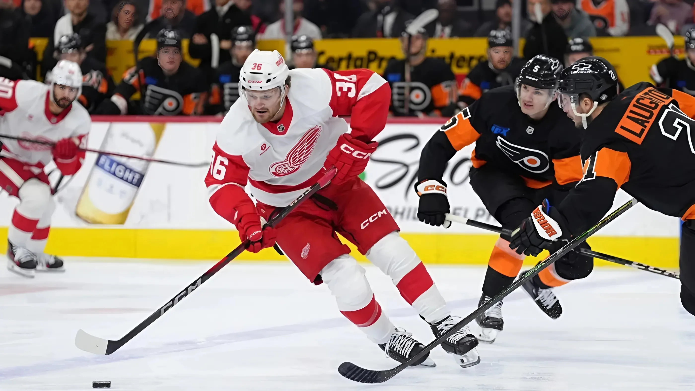 Red Wings get another crack at Flyers after Scott Laughton's big night