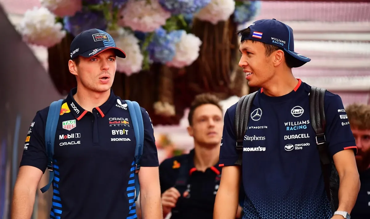 Albon issues stark Verstappen team-mate warning as Perez faces Red Bull exit