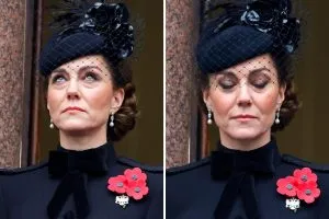 P1. Kate Middleton Appears to Fight Back Tears in Emotional Moment at Remembrance Event