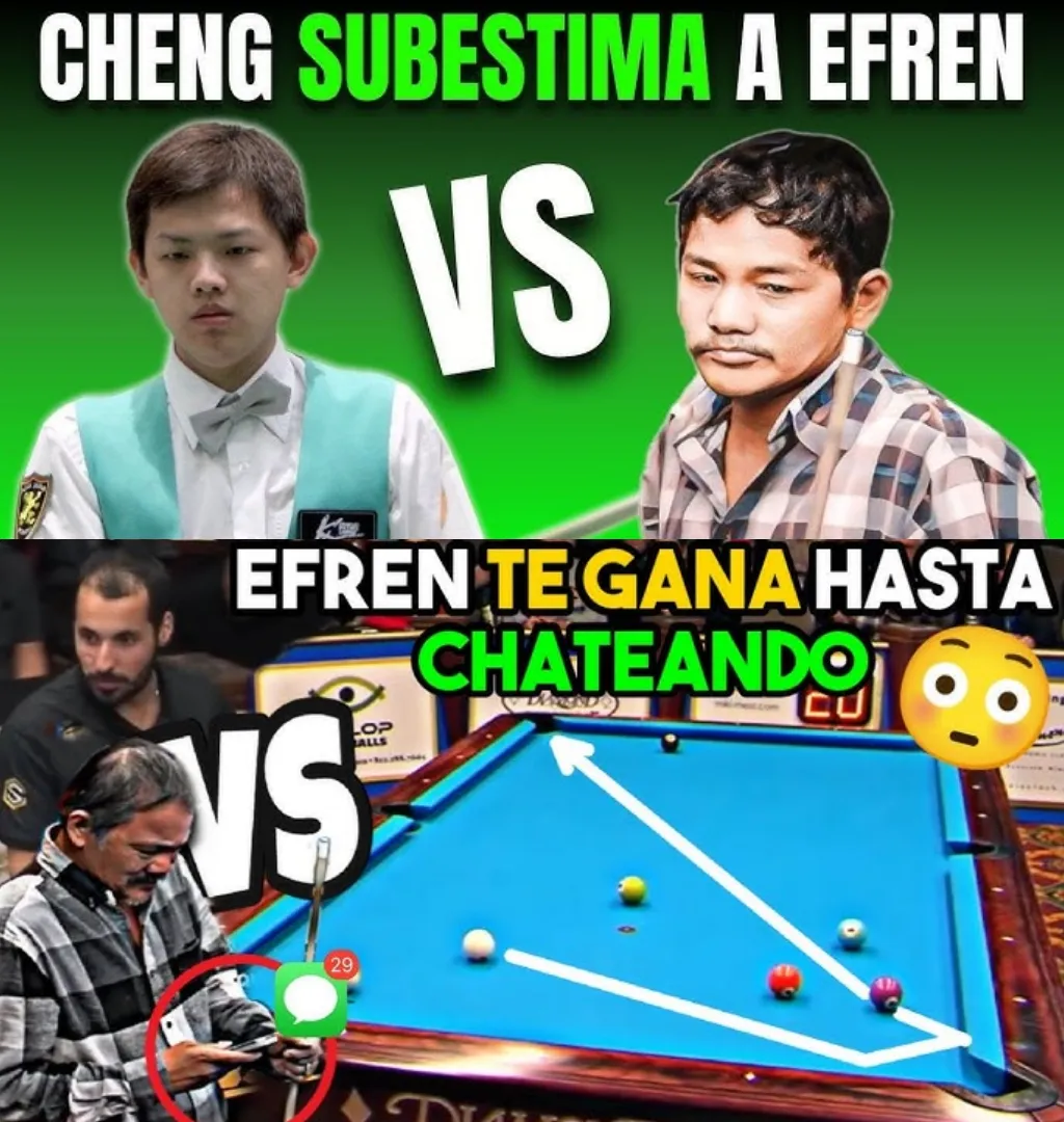 YOUNG CHENG THOUGHT HE WOULD EASILY DEFEAT THE 'VETERAN' EFREN REYES, BUT THE UNEXPECTED HAPPENED!