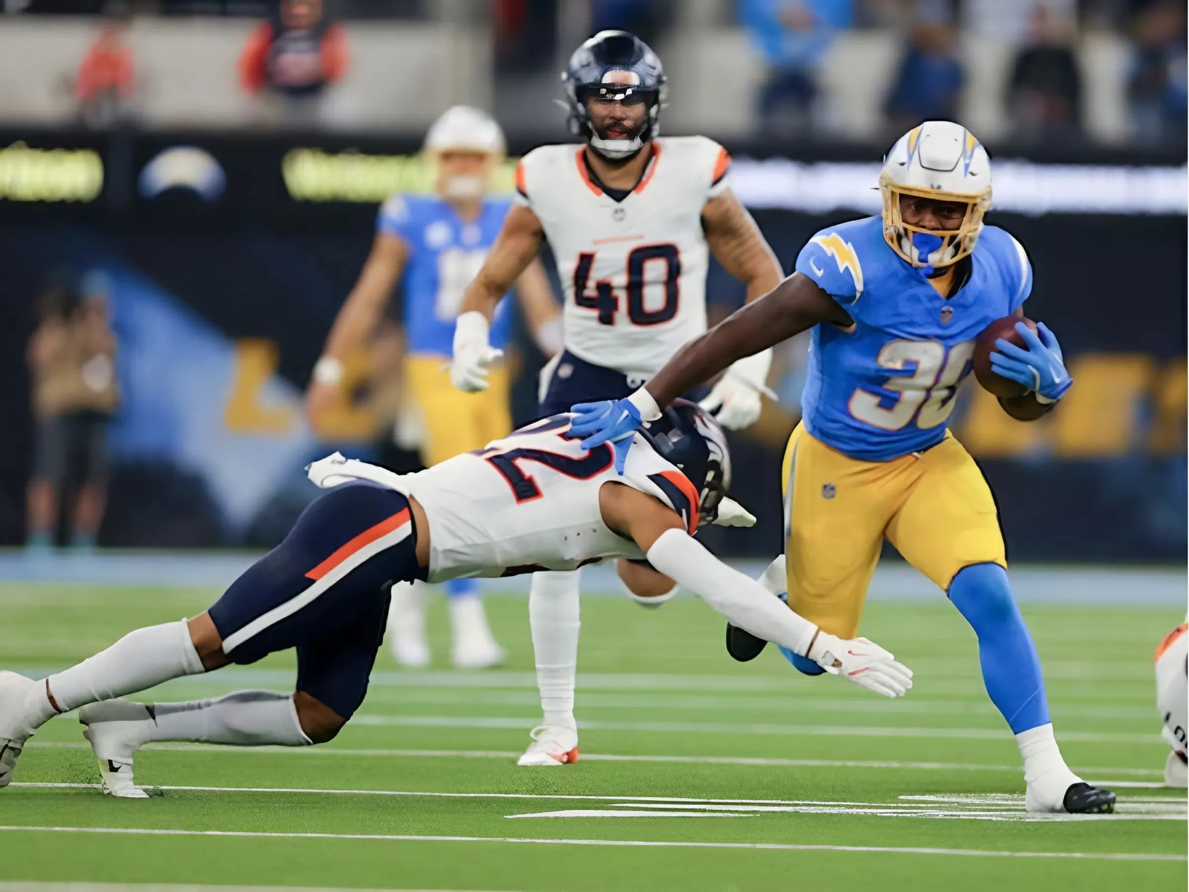 NFL Thursday night: Chargers derail Broncos’ playoff express in second half