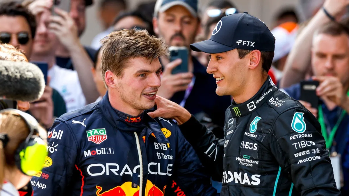 The off-camera George Russell comment after Max Verstappen ‘milked’ conflict