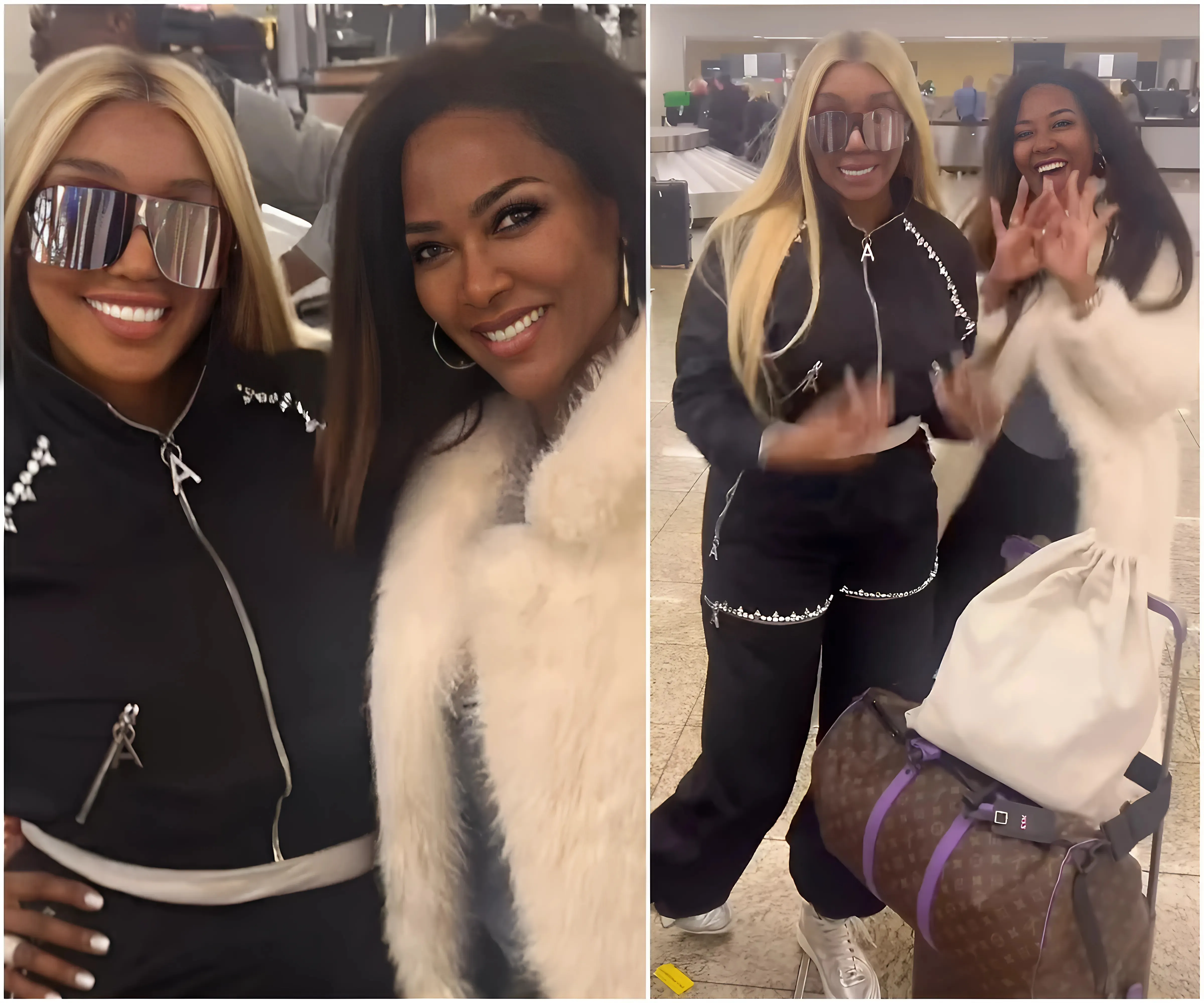 RHOA's Nene Leakes and Kenya Moore Have a Surprise Run-In (and Matching Luggage!) at the Airport