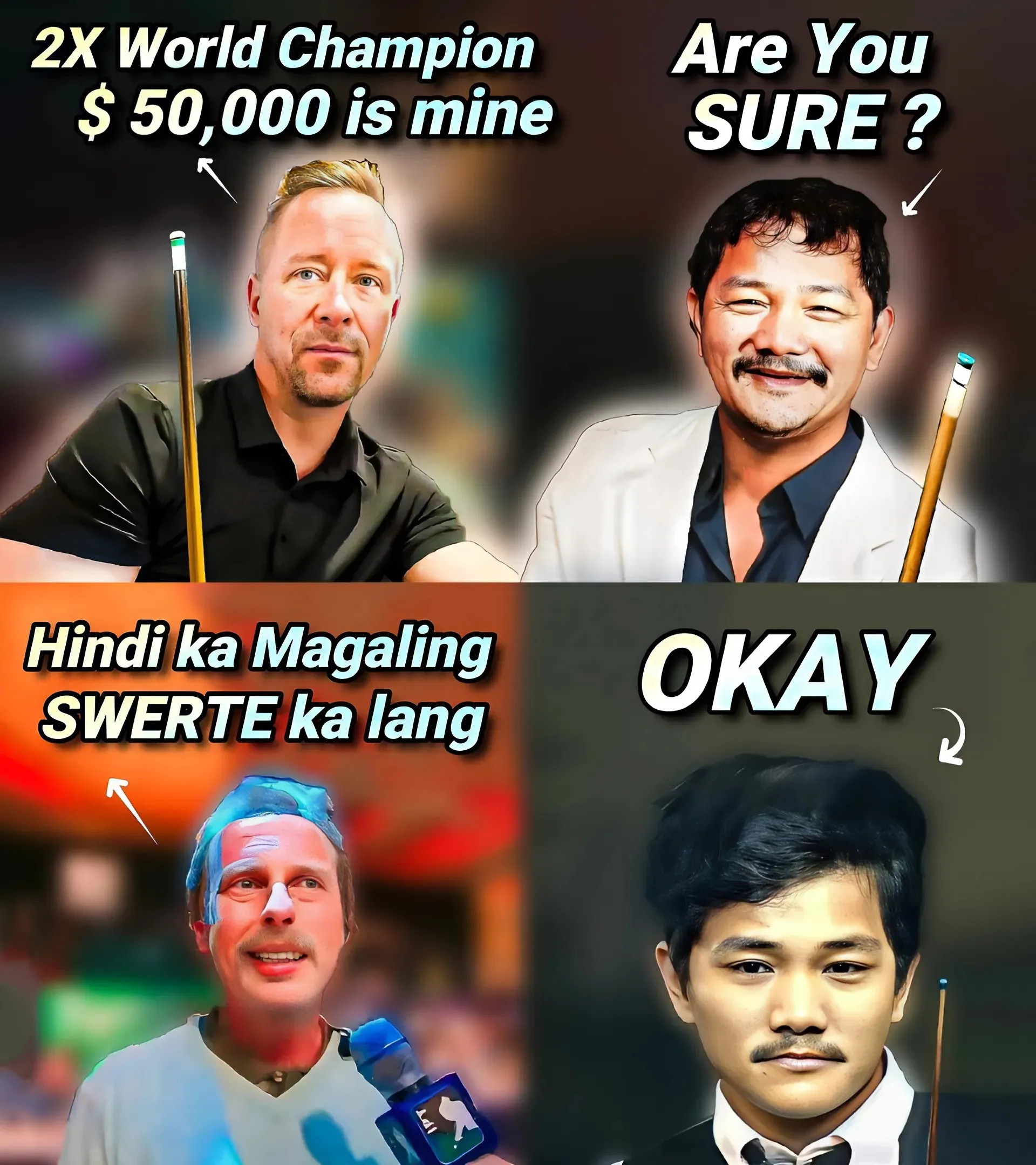 🌟 Efren BATA Reyes: The Legend of Billiards in the World! Watch the Dramatic 9-Ball Battle Between Him and Kano - The 29-Year-Old Boy Who Teaches the Arrogant! 🌟