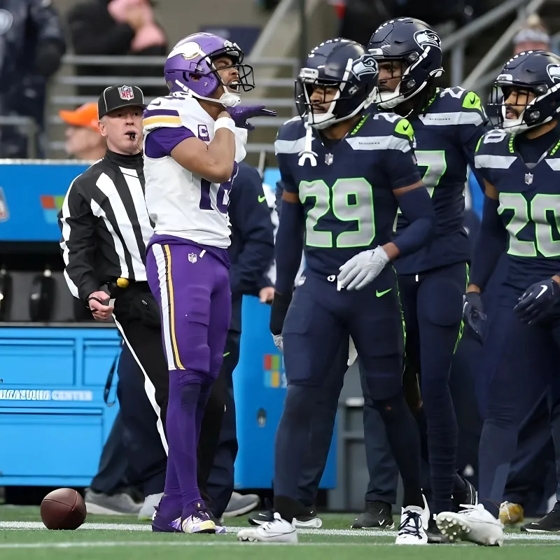 Justin Jefferson Earns 15-Yard Penalty for Griddying at Seahawks Cornerback