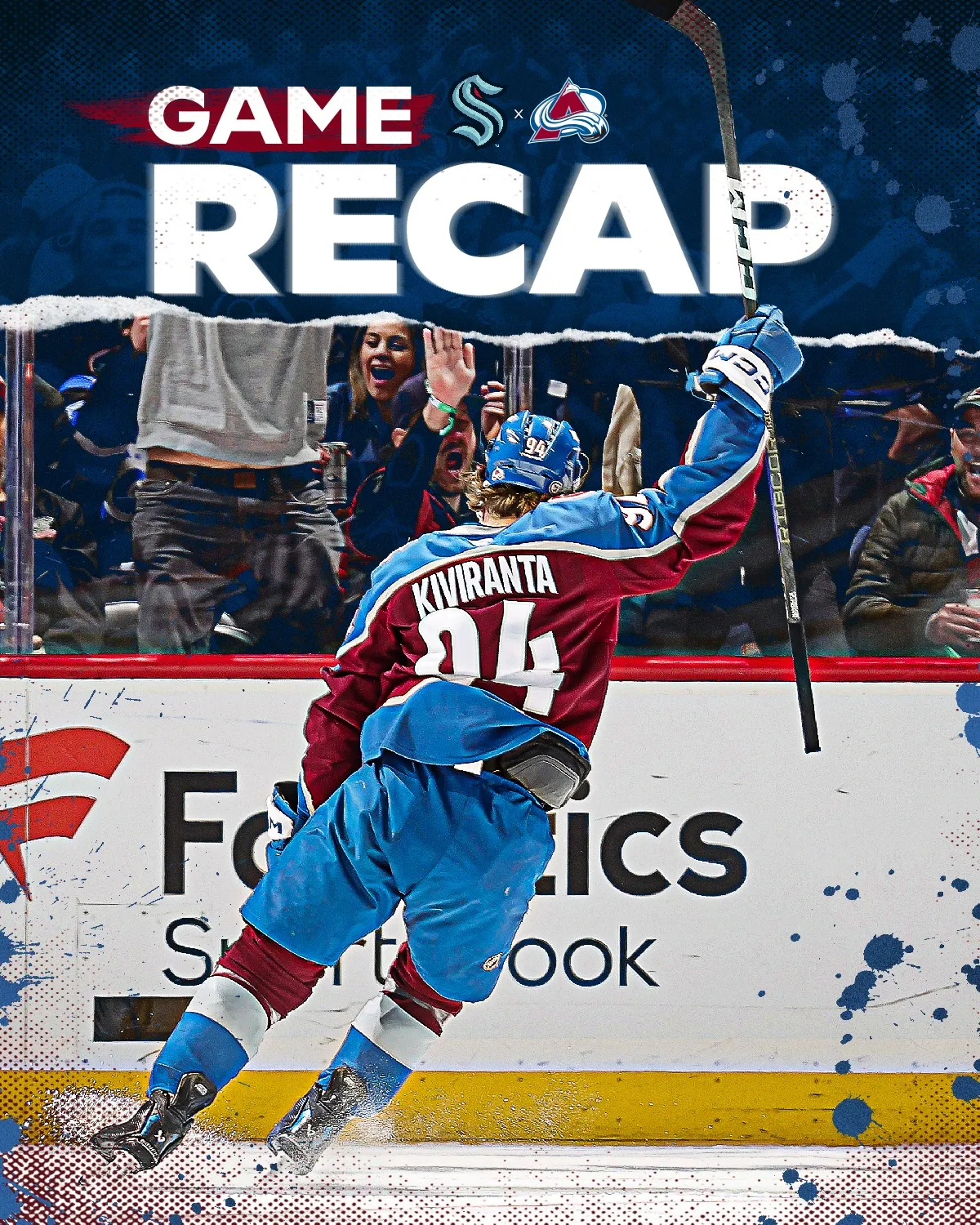 Kiviranta Scores Hat Trick in Avalanche’s Pre-Holiday Break Win Over the Kraken