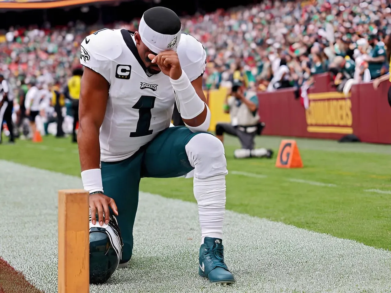 Jalen Hurts ruled out of Eagles’ game early during pivotal NFC East clash against Commanders