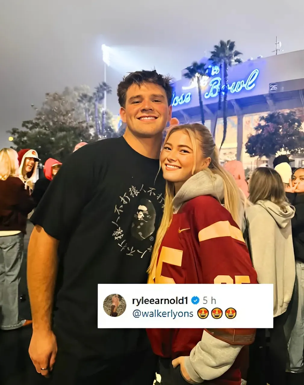 Rylee Arnold Sends Sweet Support to Boyfriend Walker Lyons Ahead of Las Vegas Bowl