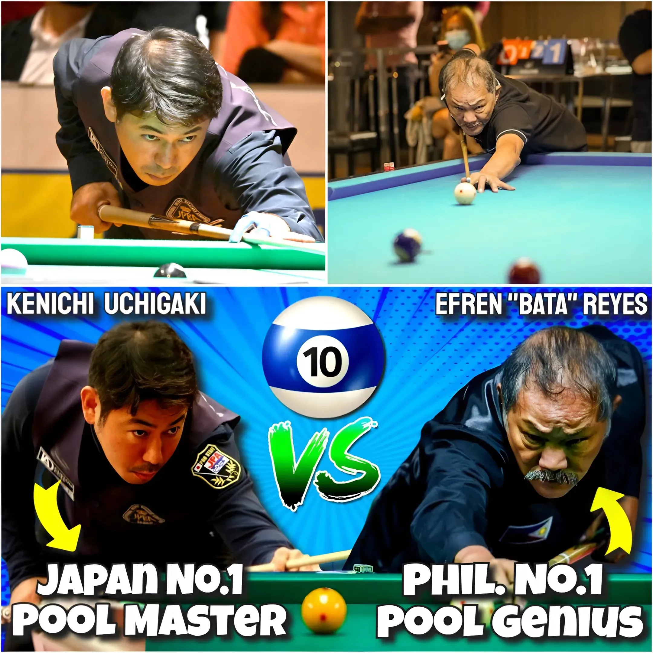 Efren Reyes Shocks Kenichi Uchigaki At Japan 9-Ball Championship!