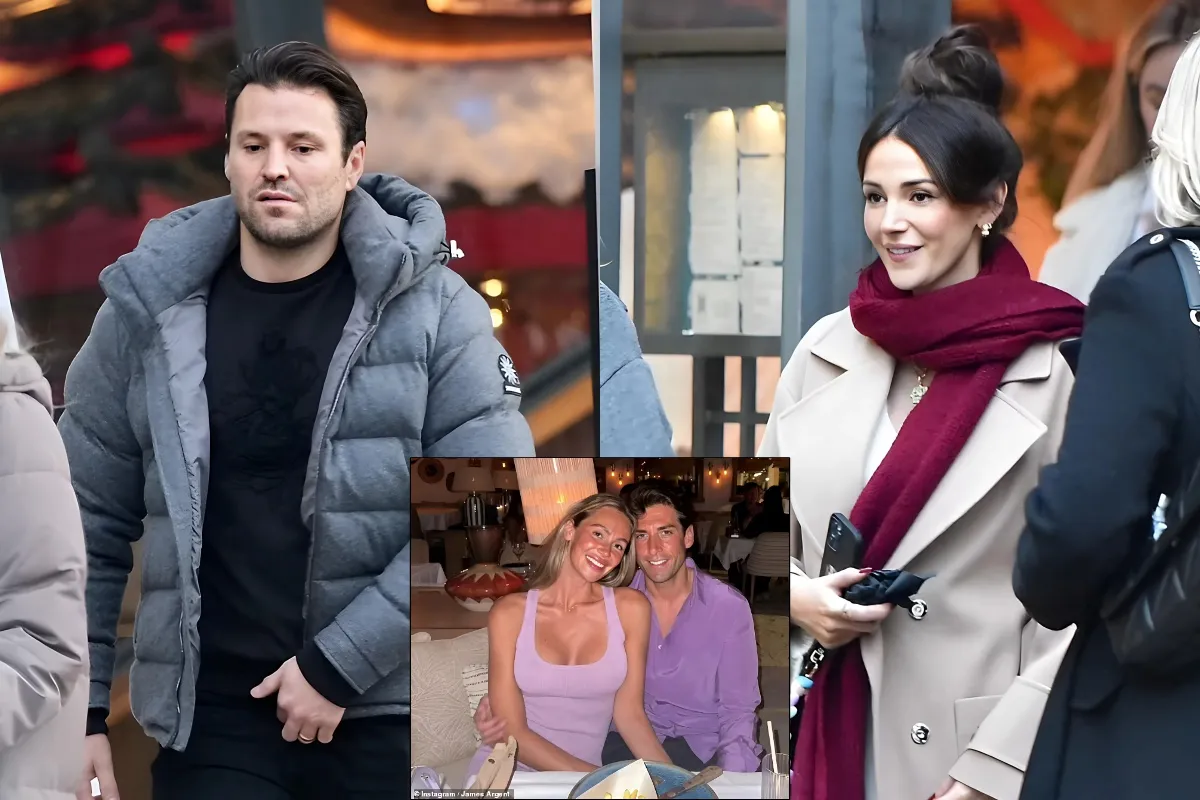 Stylish Michelle Keegan and husband Mark Wright join James Argent and his new girlfriend Nicoline Artursson for cosy double date at The Ivy liennhi