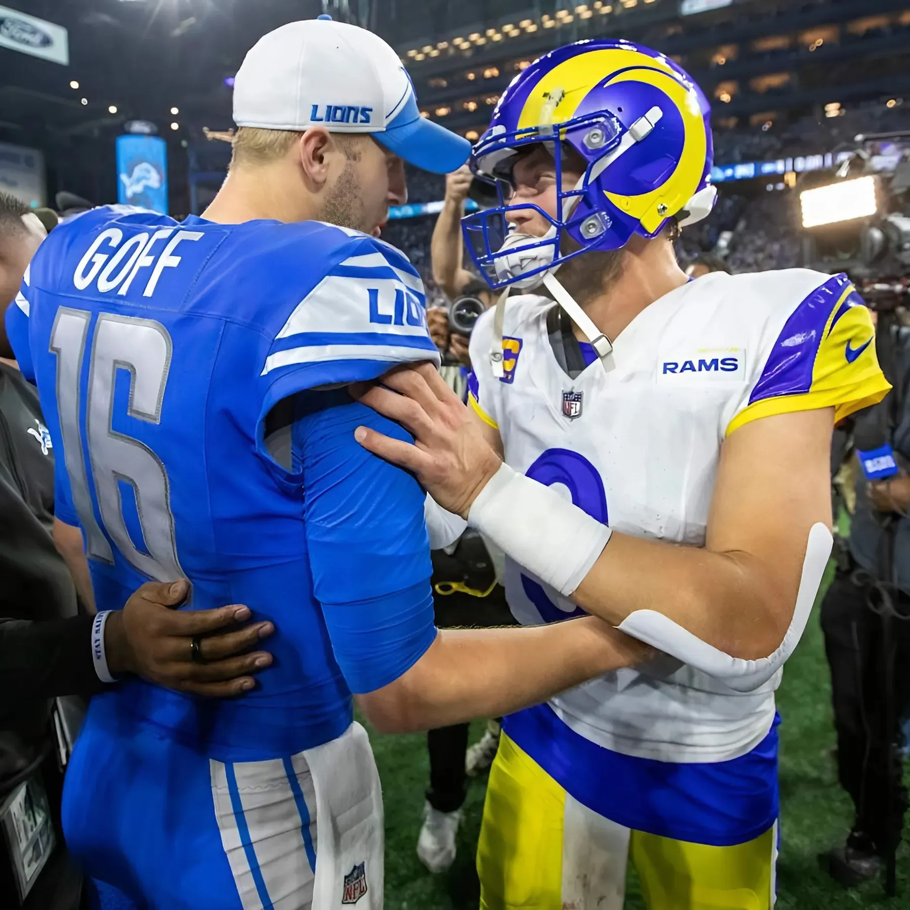 From the Podium: Matthew Stafford, Mike LaFleur and Chris Shula discuss Week 17 matchup with Cardinals, success during four-game win streak