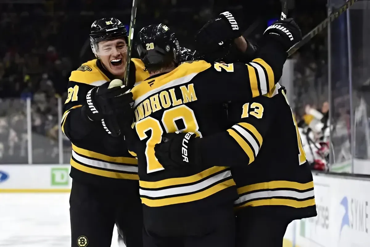 Bruins’ Elias Lindholm has finally arrived: ‘We were expecting that from Lindy’