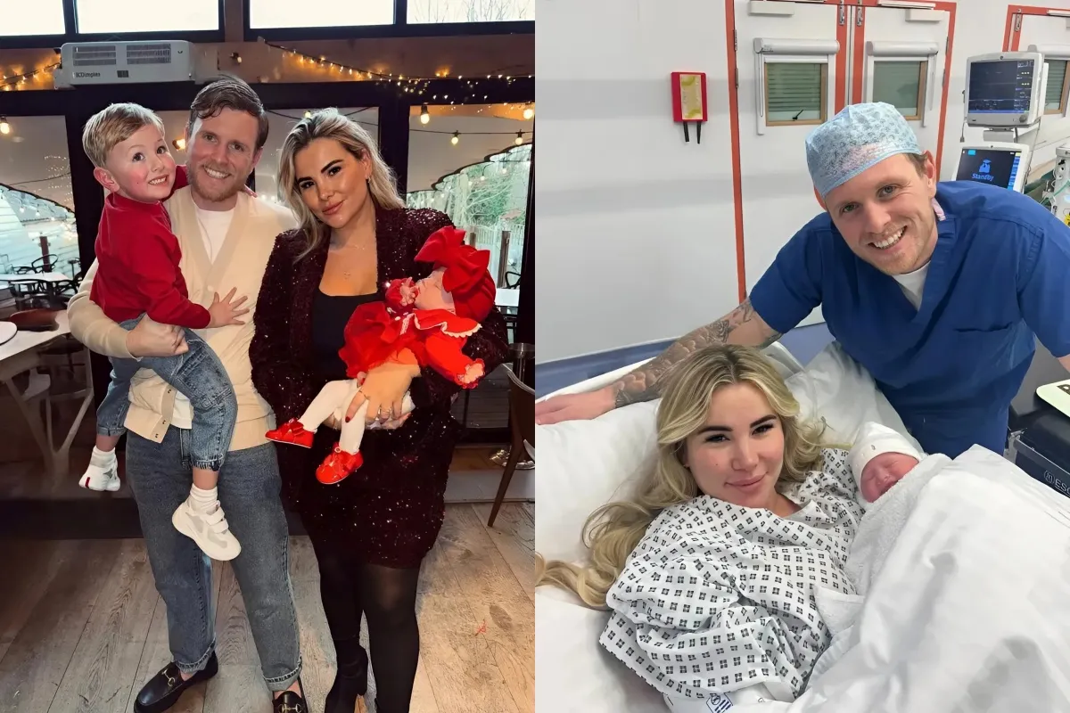 Georgia Kousoulou and Tommy Mallet enjoy first Xmas as a four in sweet photo after daughter’s hospital dash liennhi