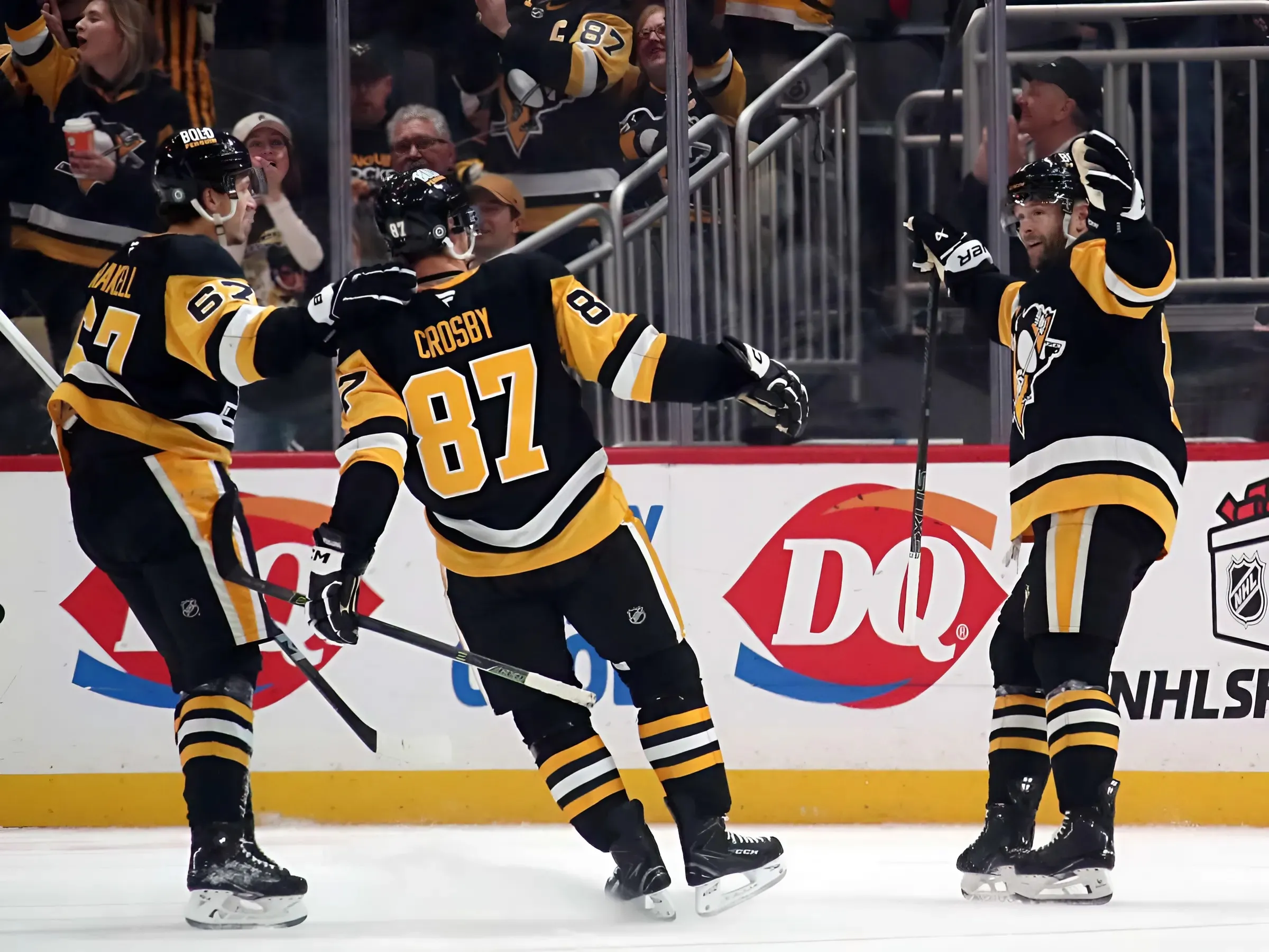 Sidney Crosby, Rickard Rakell, Bryan Rust are lifting the Penguins