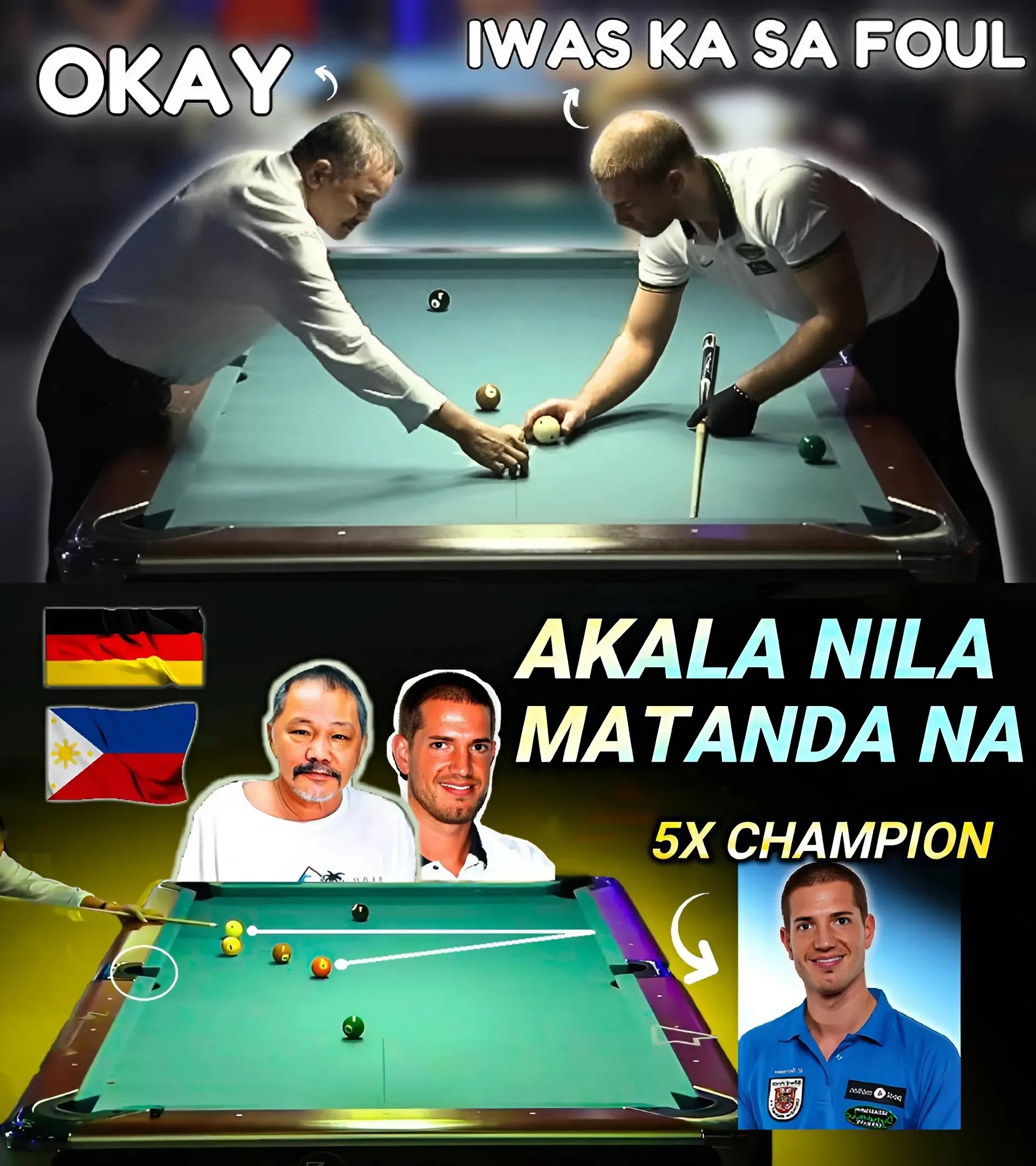 The surprising collaboration between the 5-time German champion and "King of Billiards" Efren Reyes promises to bring unimaginable matches! The surprising collaboration between the 5-time German champion and "King of Billiards" Efren Reyes promises to bring unimaginable matches!