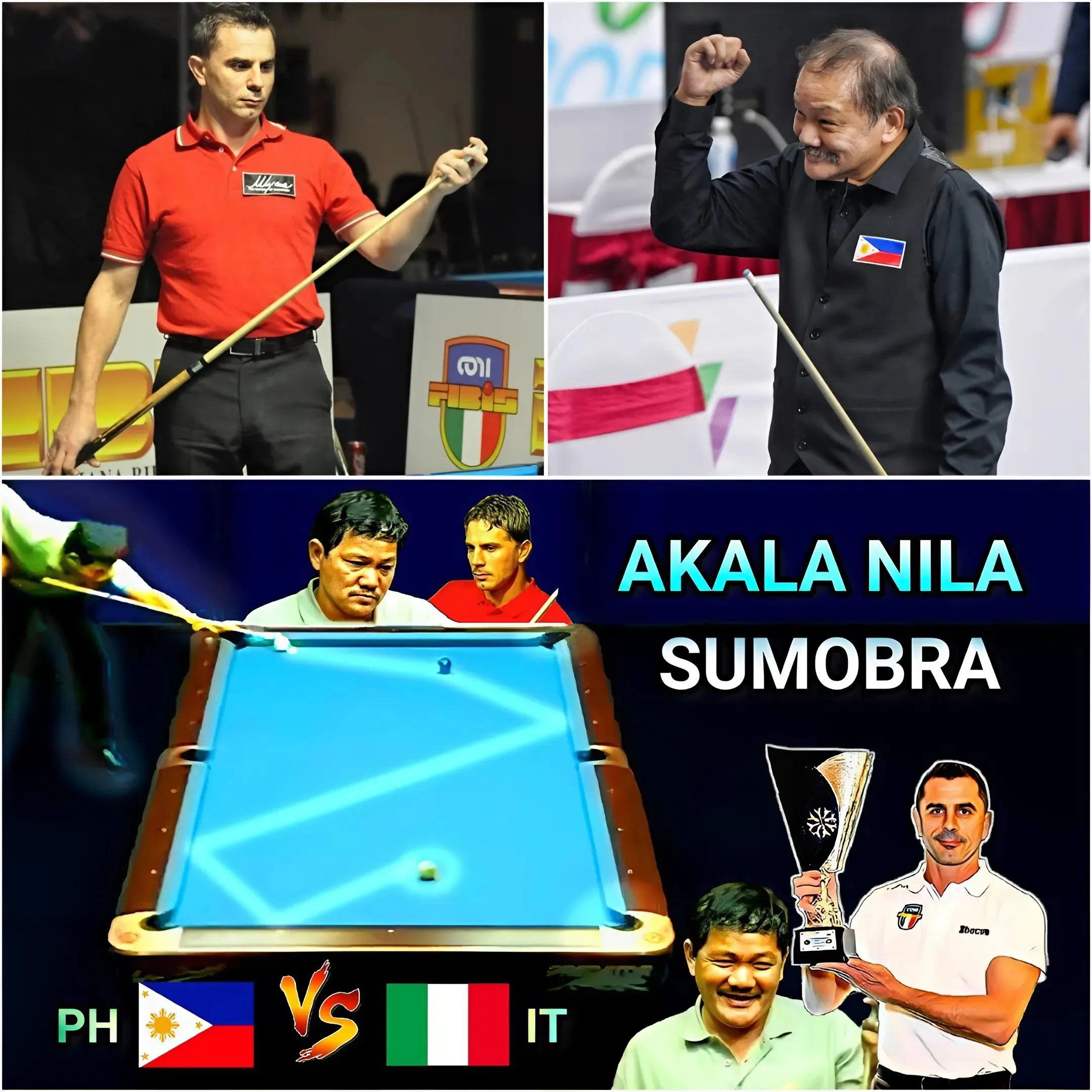 Overconfidence Turns Into a Nightmare! Italian Champions Crushed by Efren 'Bata' Reyes in a Brilliant Performance!
