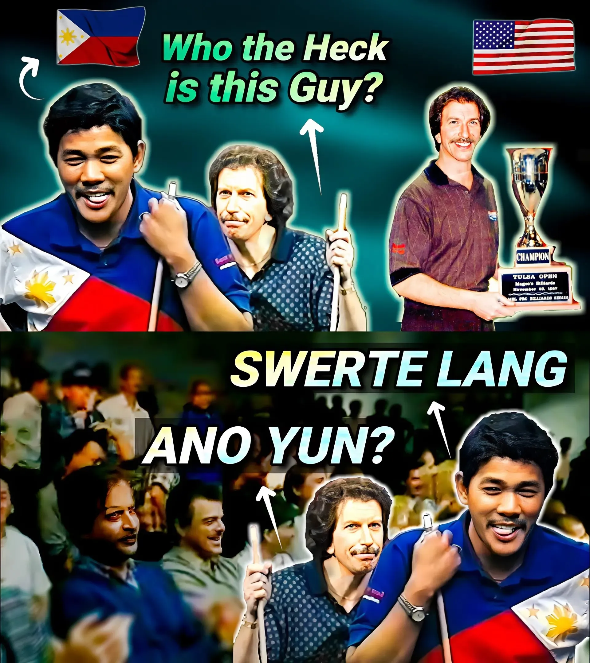 American Player's Amazing Reaction When Facing Legend Efren Reyes In Amazing 9-Ball Match!