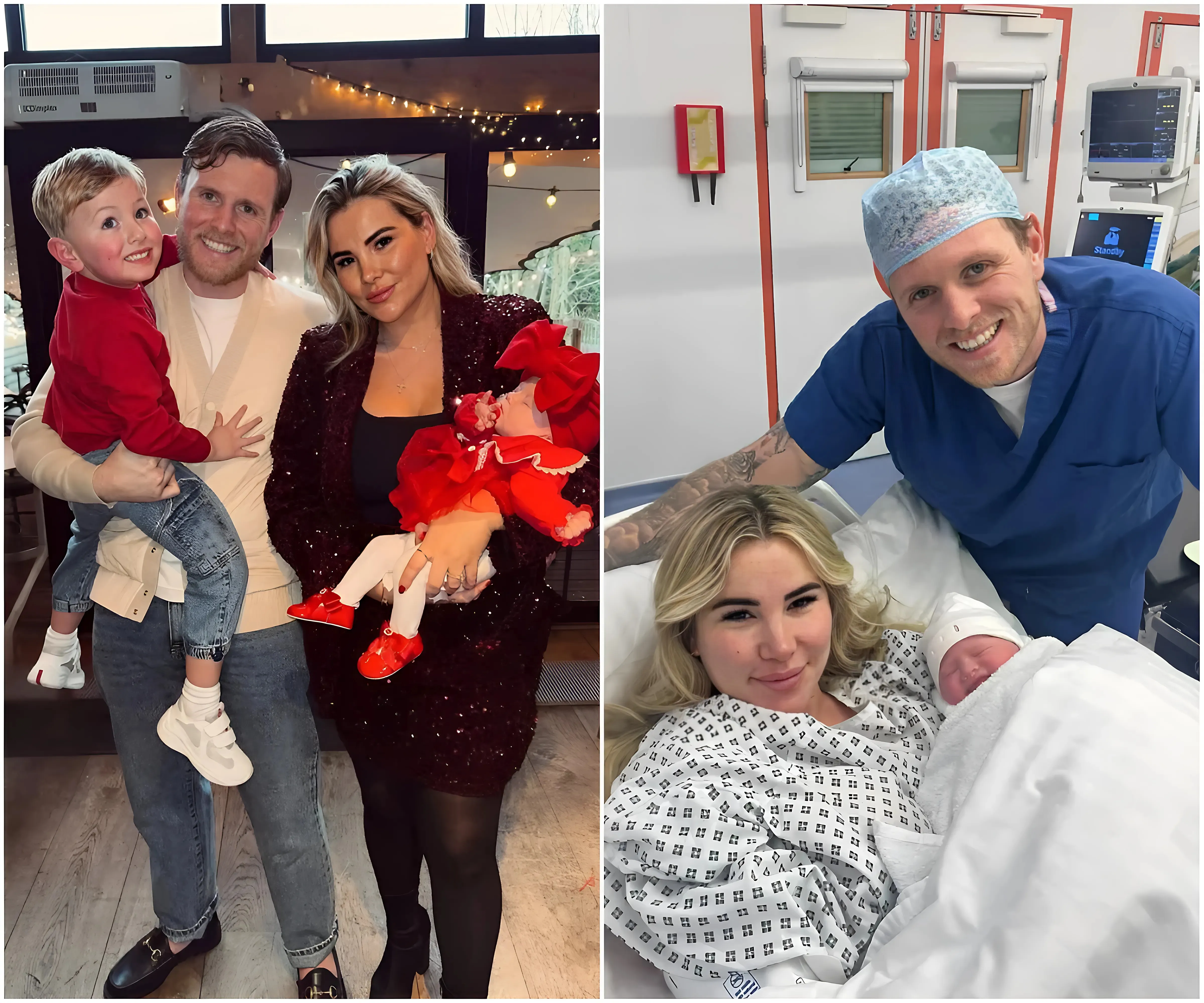 Georgia Kousoulou and Tommy Mallet enjoy first Xmas as a four in sweet photo after daughter’s hospital dash - suong