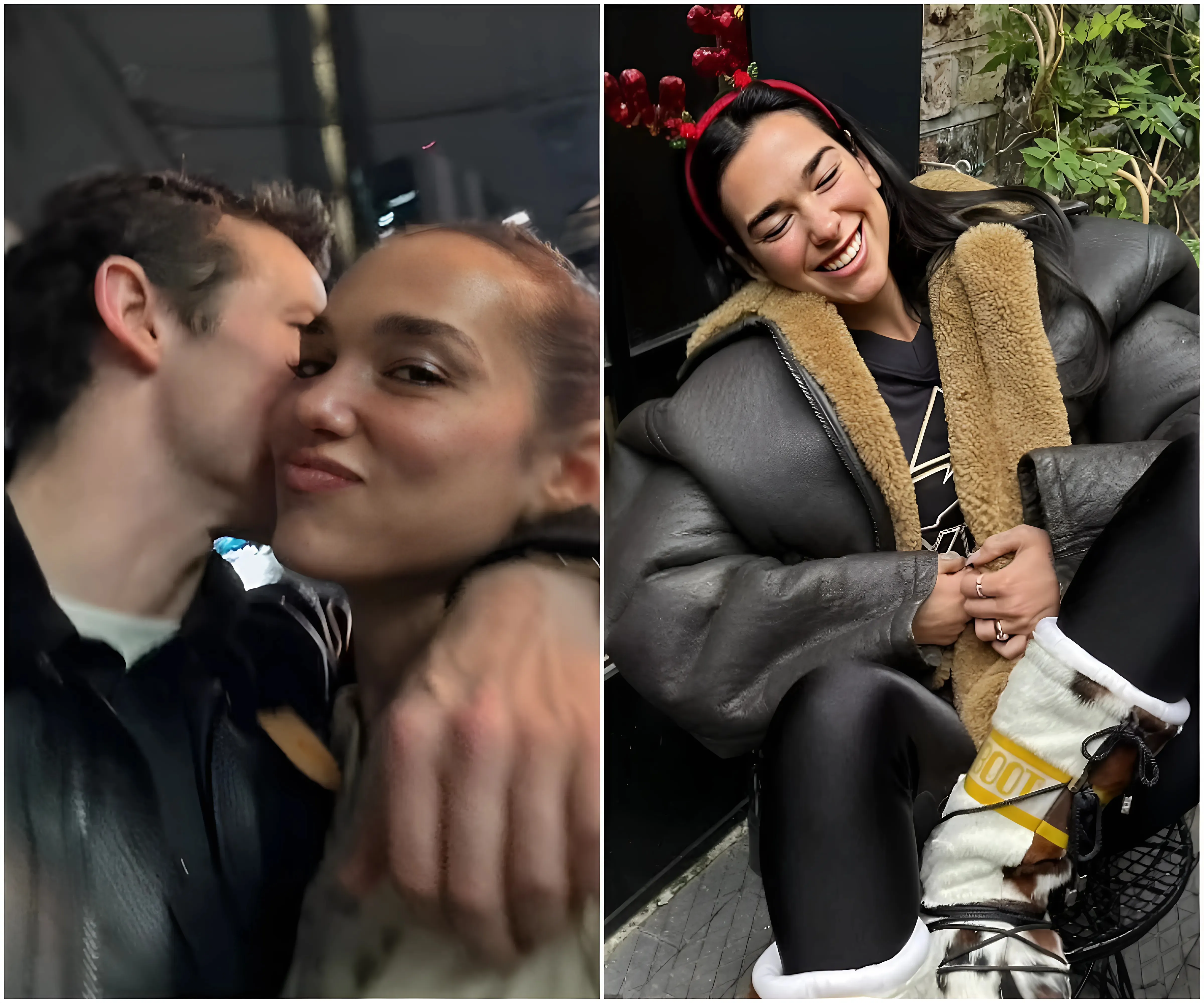 Dua Lipa's eye-watering 'engagement' ring value REVEALED: Singer shows off 'elegant solitaire diamond with 18 carat gold band' after boyfriend Callum Turner 'got down on one knee' for Christmas proposal - suong