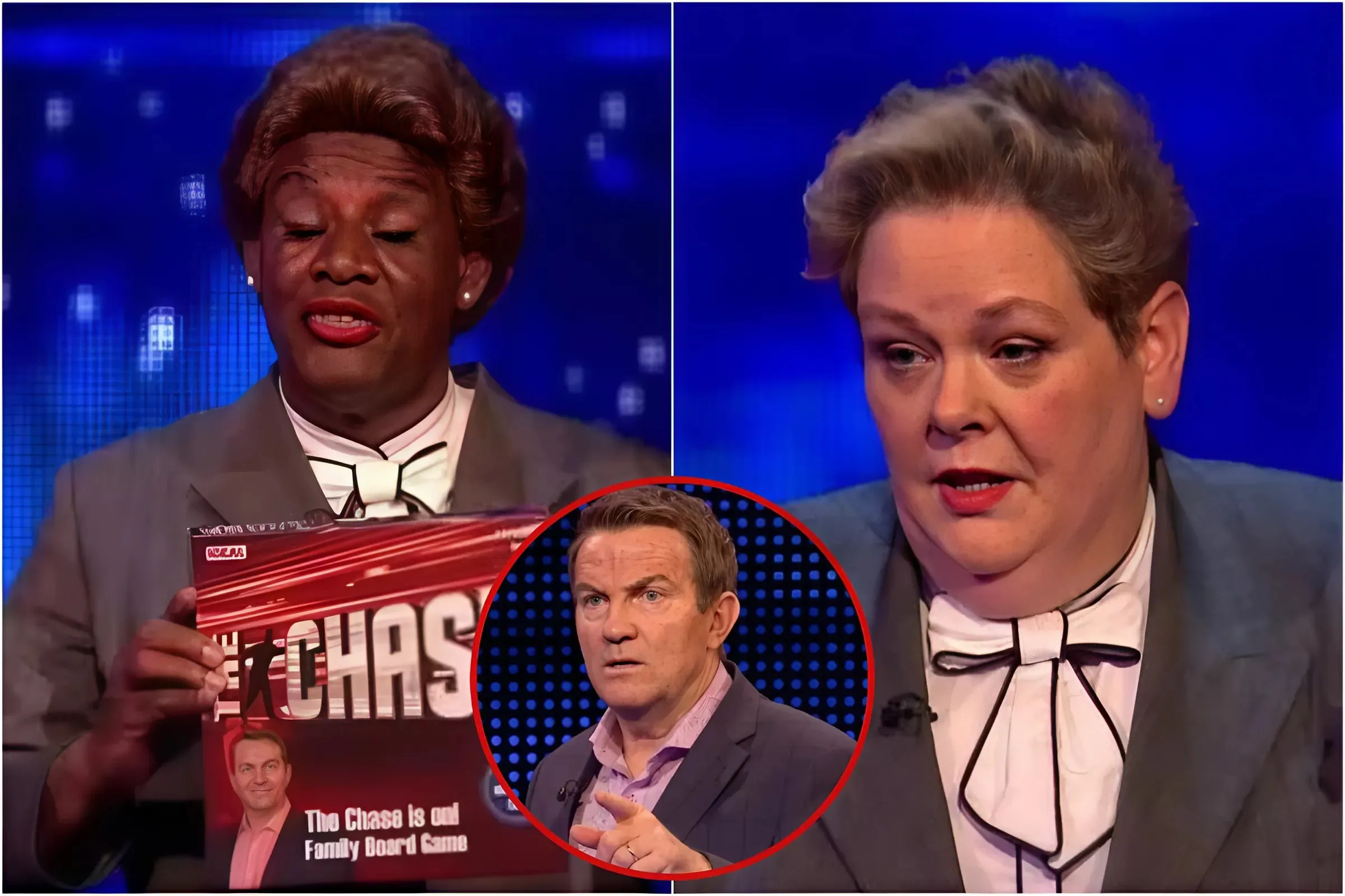 Bradley Walsh Stunned by Unexpected Appearance of Anne Hegerty Impersonator on The Chase Set trucc