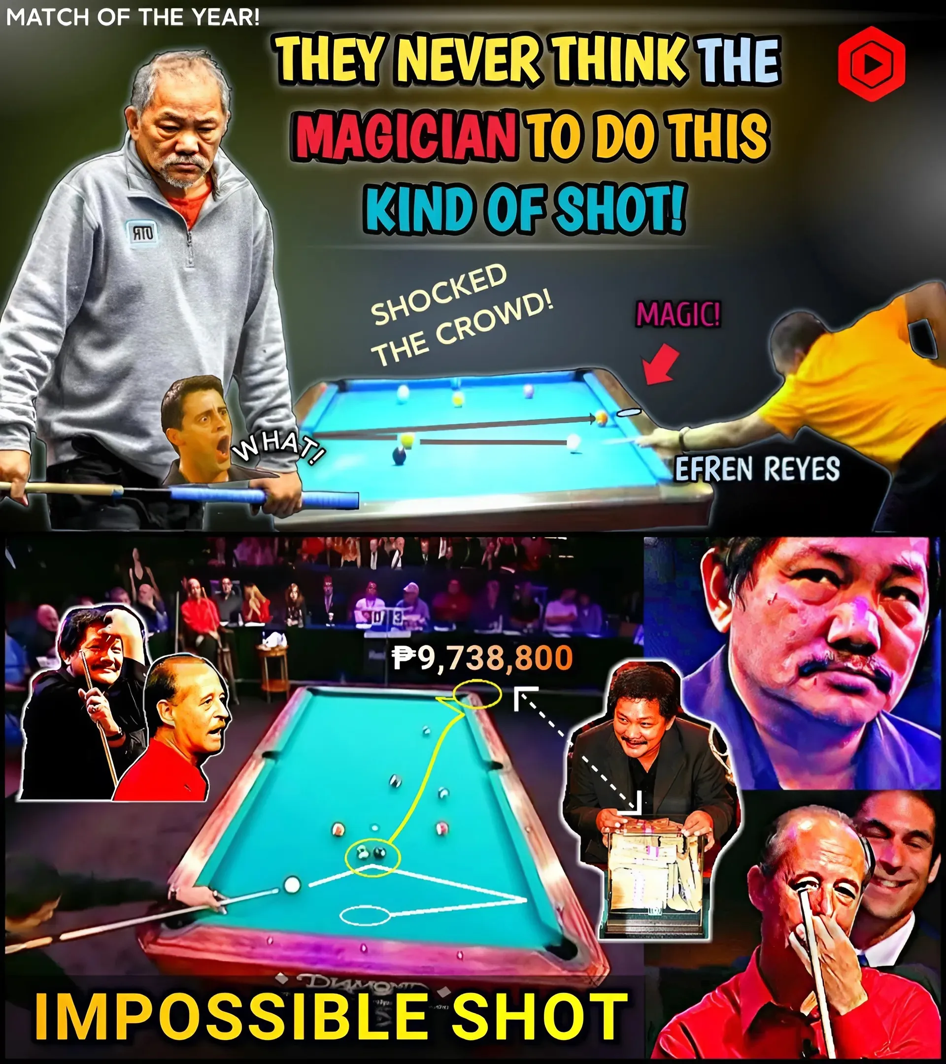 DID THEY THINK IT WAS IMPOSSIBLE? 😱 EFREN REYES PROVEN HUSAY AND CAME THE BIGGEST PRIZE IN BILLIARDS!