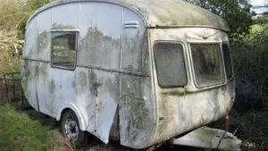 P1. Inside his grandparents’ sealed garage, he discovered a 63-year-old caravan