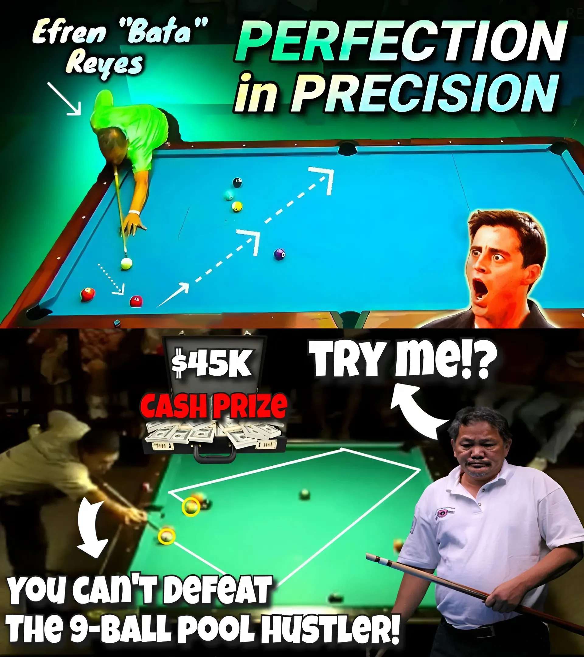 Epic Fight: Efren Reyes Vs Leo Hernandez In $45K Fight - Winner Takes All! Epic Fight: Efren Reyes Vs Leo Hernandez In $45K Fight - Winner Takes All!