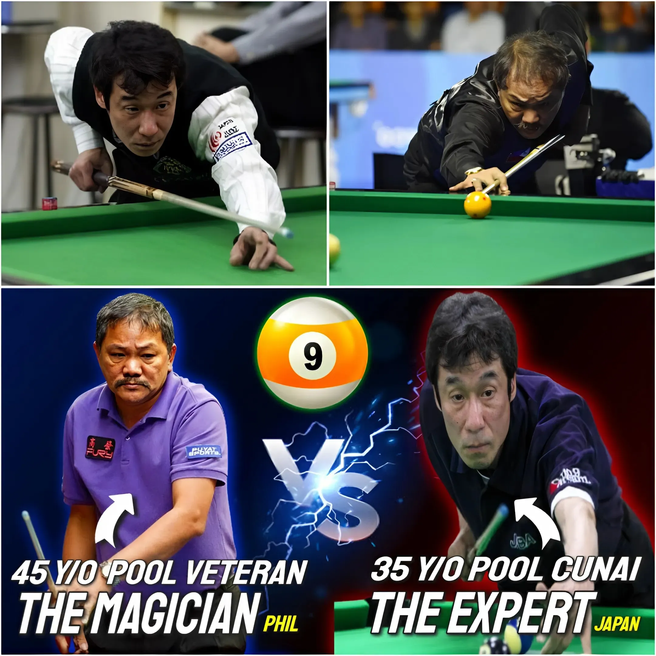 The Ultimate Battle: 'The Wizard' Efren Reyes Faces Akikumo Toshikawa in the Quarterfinals of the 9-Ball World Championship!