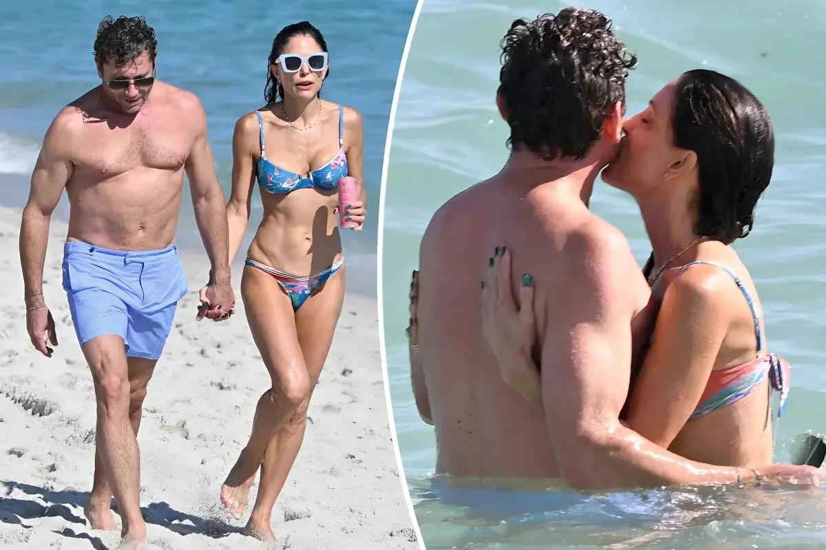 Bikini-clad Bethenny Frankel kisses boyfriend Tom Villante during steamy Miami beach date-quang