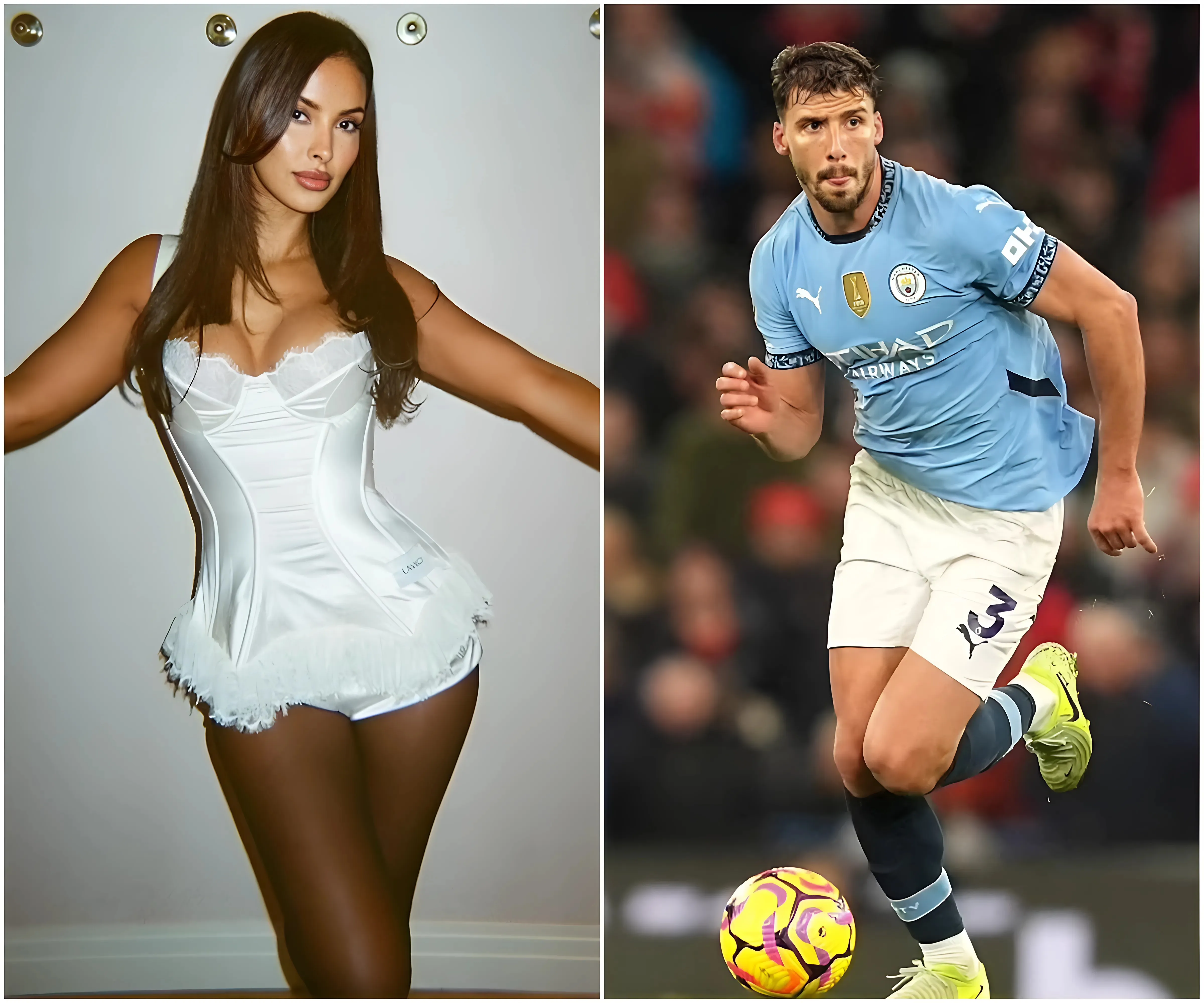 Maya Jama 'sparks romance rumours with Manchester City star Ruben Dias as they celebrate the New Year together in Ibiza' - suong