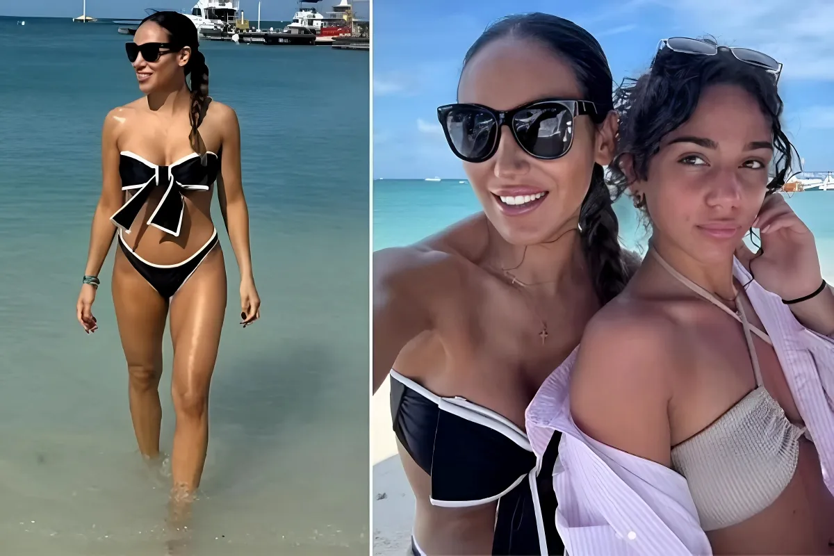 Melissa Gorga, 45, shows off her tiny 26in waistline in a flirty bikini during Aruba vacation