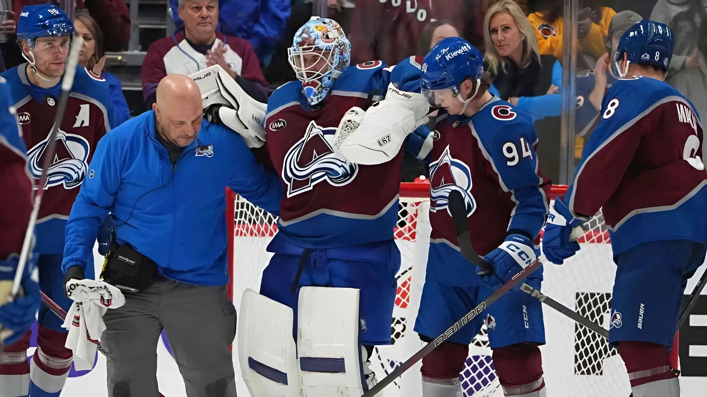 Avs' Bednar rips refs over no whistle after Wedgewood injury