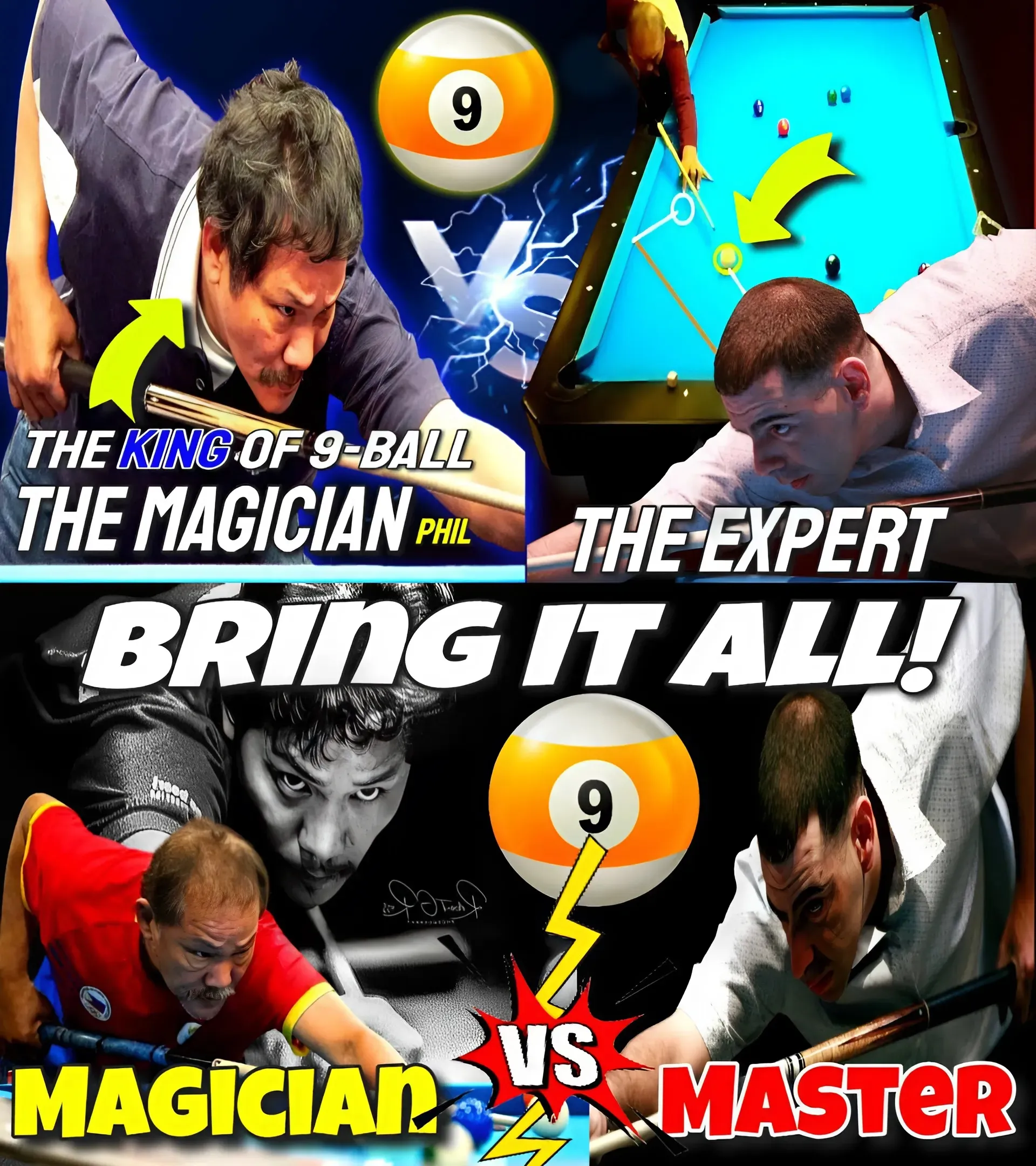 Dramatic Battle: Efren Reyes Faces EL Maestro in 9-Ball Junior Norris Memorial Shoot Out Finals!