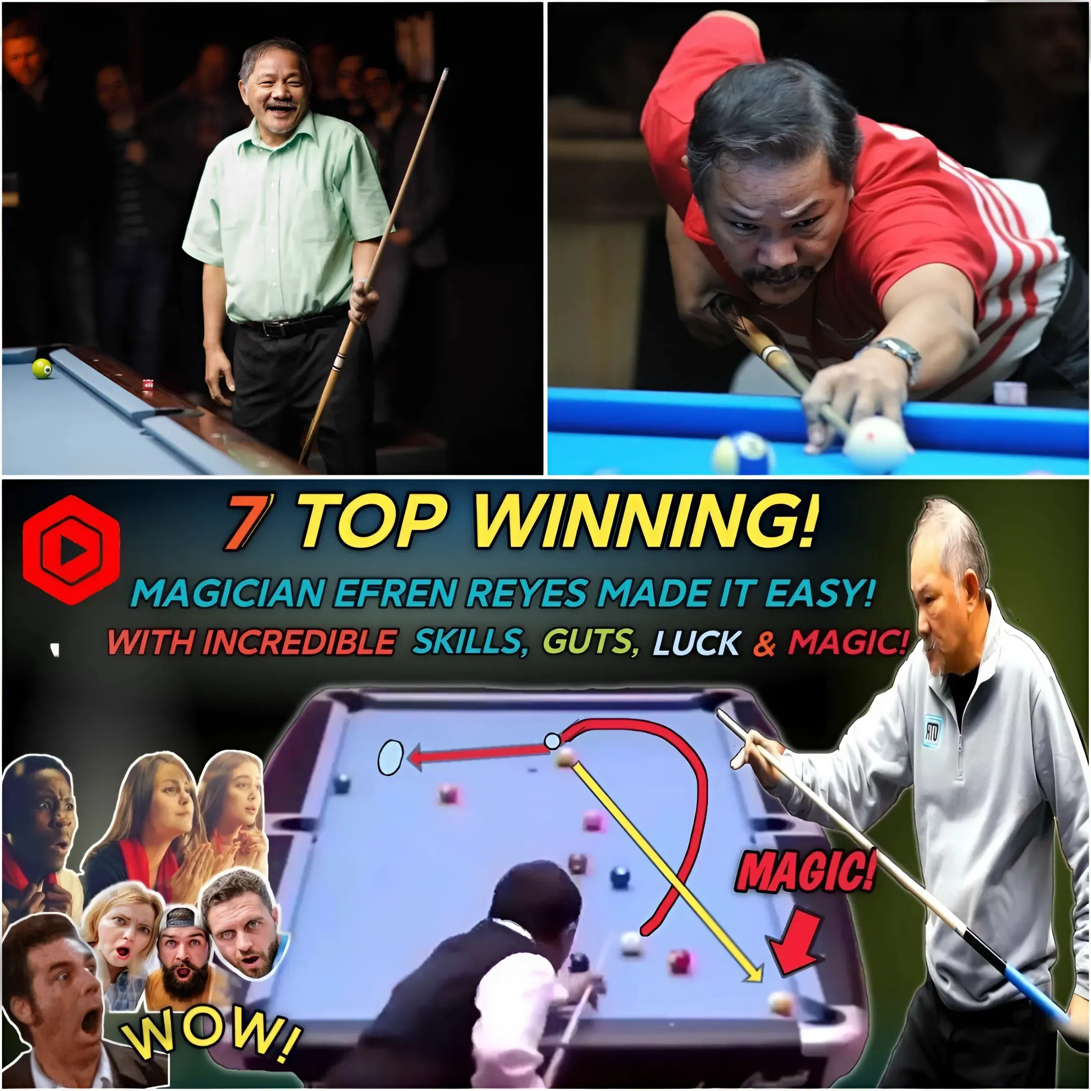💥 7 TOP WINNINGS! 🔥 EFREN SUCCEEDED WITH EXCELLENT SKILL, COURAGE, LUCK & MIRACLES! ONLY LEGENDS CAN DO THIS!