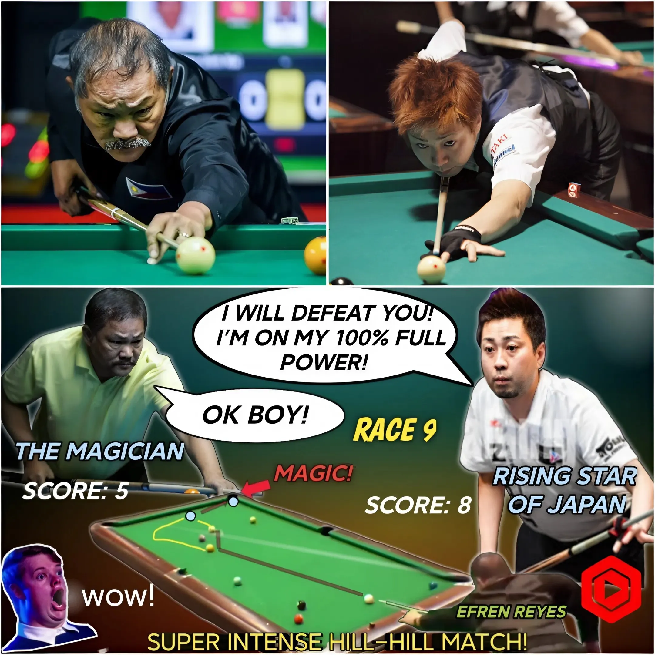 The Miracle of Efren Reyes: The Magician Who Stopped Japan's Rising Star With His High-End Skills!
