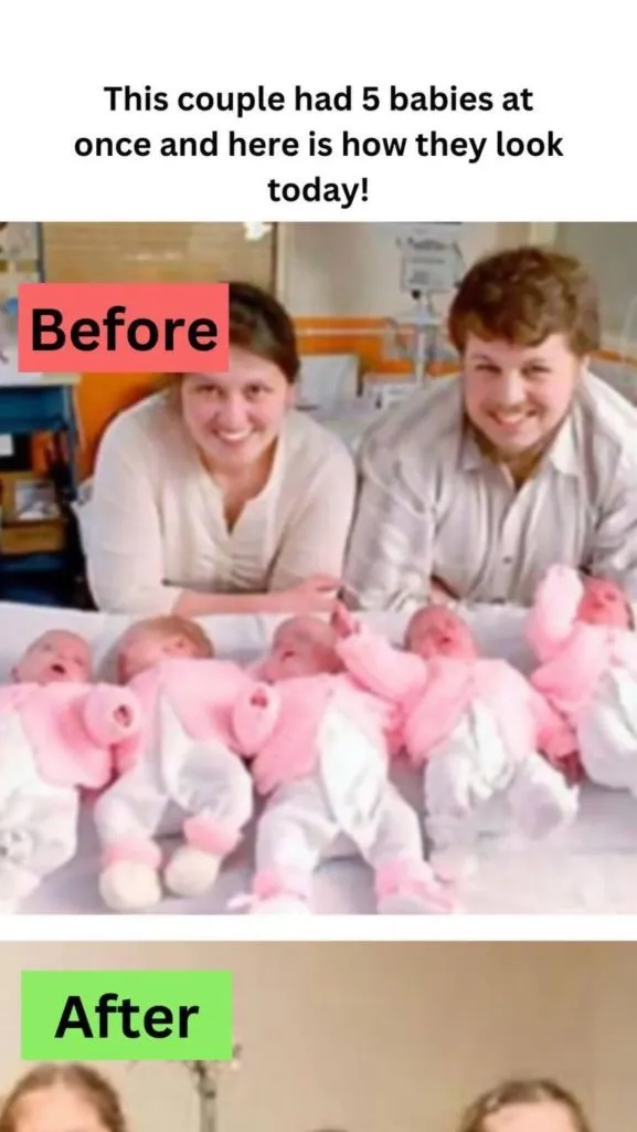 S1. This couple had 5 babies at once and here is how they look today!