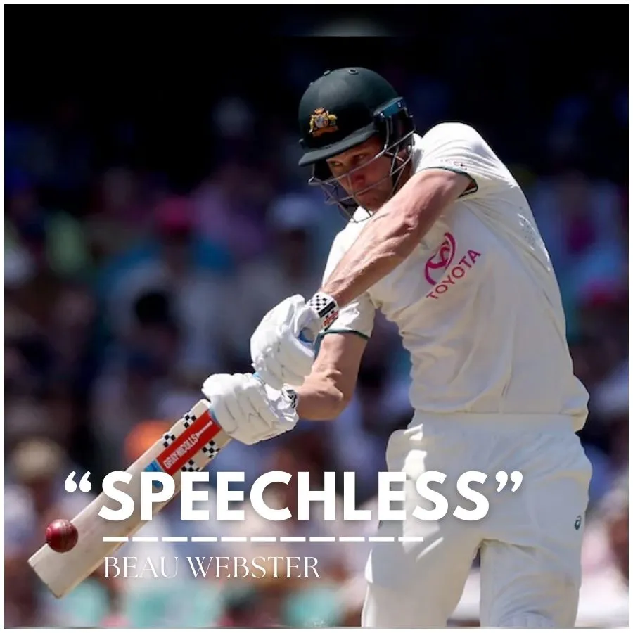 "Speechless" Beau Webster Gushes After A 'Dream Debut' In Sydney Against India