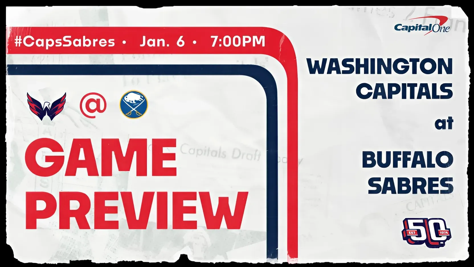 Caps face Sabres on Monday night in Buffalo in first road tilt of 2025 trucc