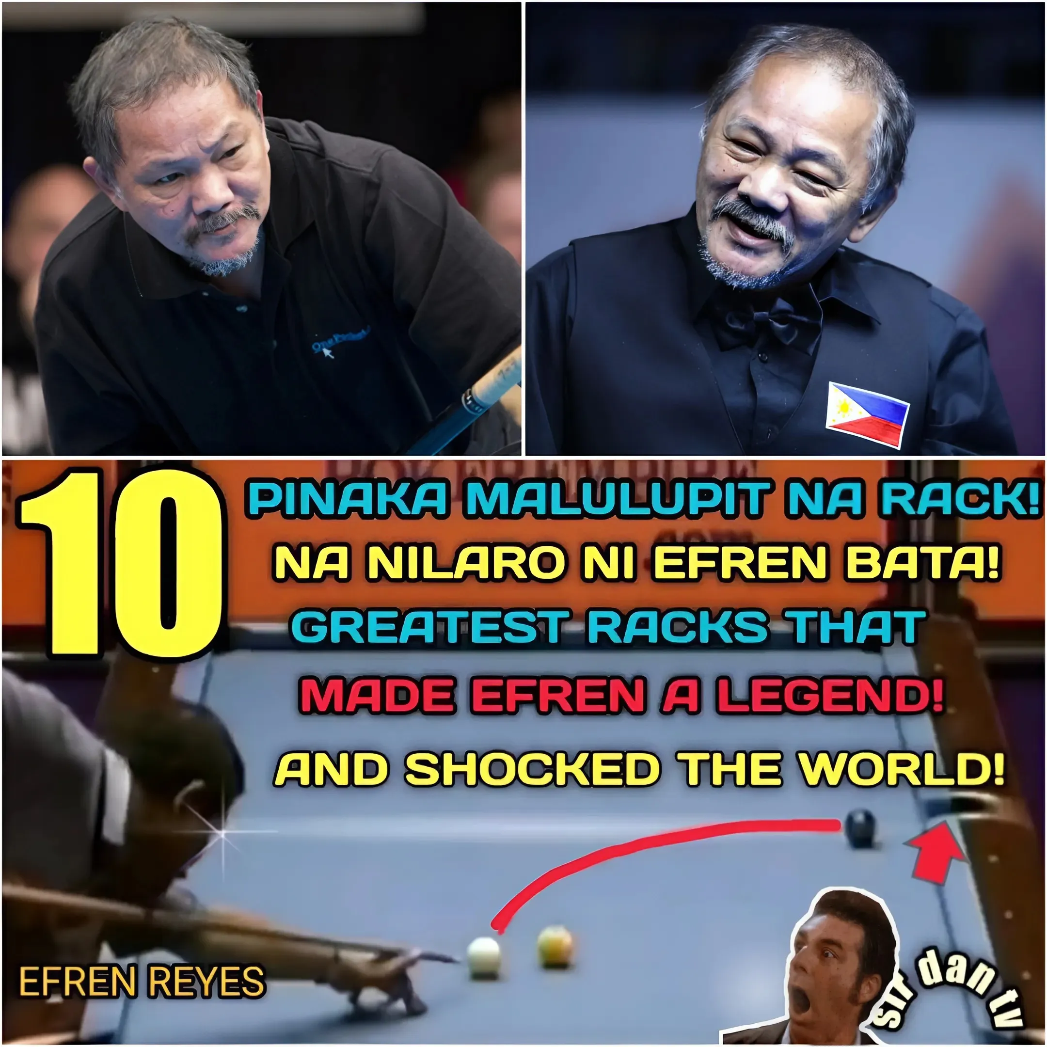 Discover the most impressive moments in Efren Bata Reyes' career, where every shot left the audience in awe and admiration!