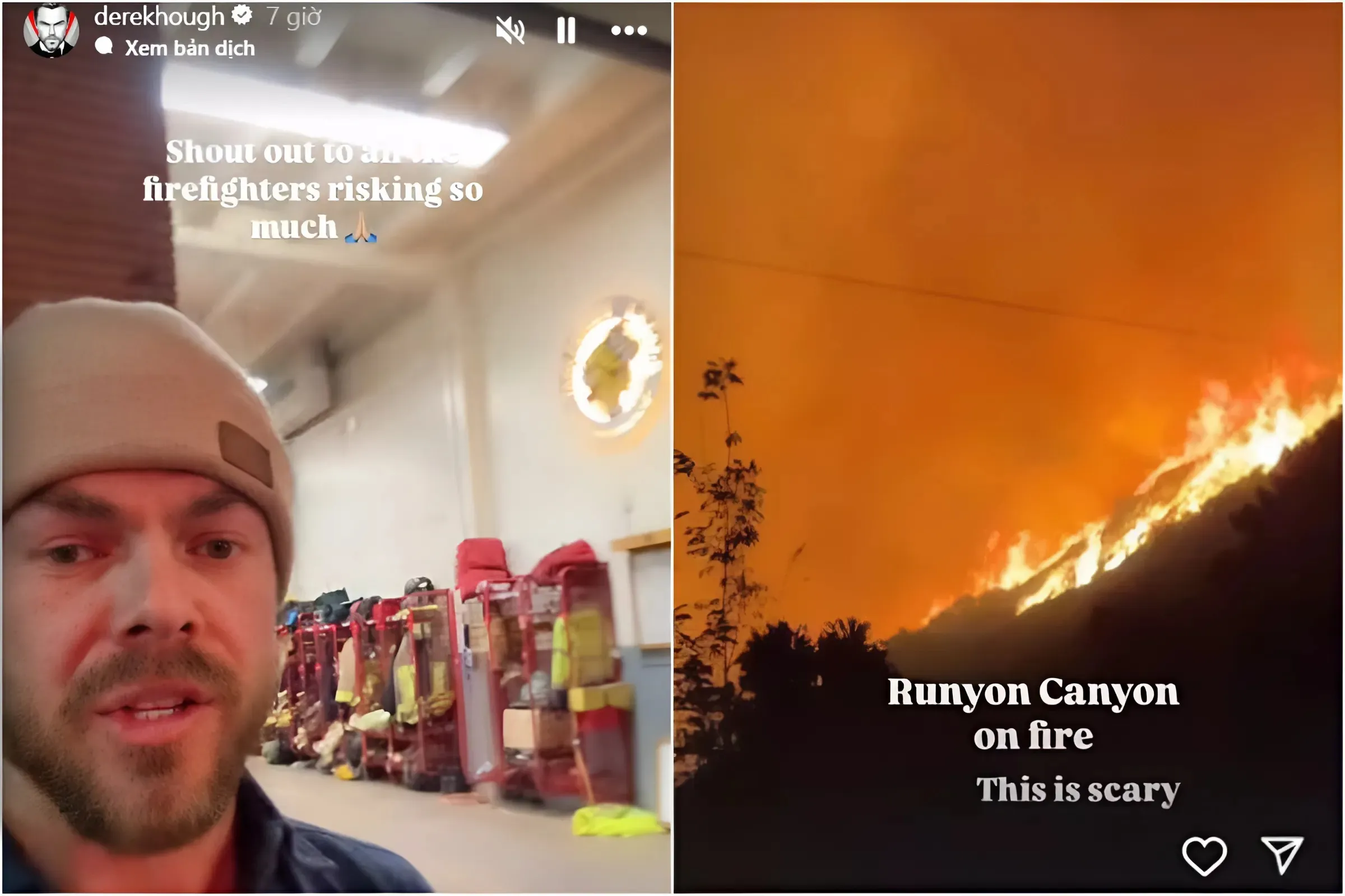 Derek Hough of 'Dancing with the Stars' Shares Terrifying Update, Evacuates Home Amid LA Wildfires trucc