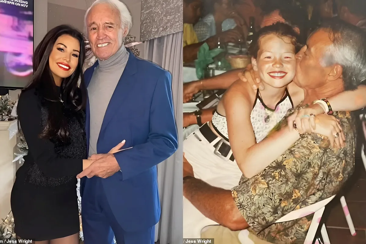 Jess Wright shares an emotional tribute to her grandfather Eddie as she says her 'heart has been broken all over again' following his death aged 92 liennhi