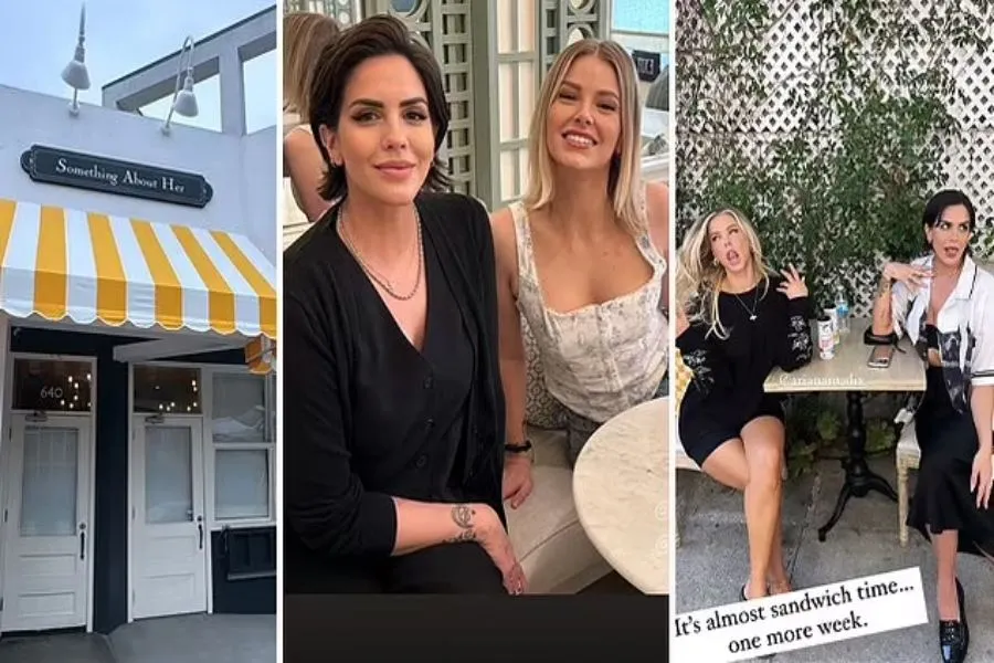 PHOTO: Ariana Madix & Katie Maloney Spark New Spinoff Rumors After Filming Notice at ‘Something About Her’ Sandwich Shop is Posted Amid Vanderpump Rules Firing, Plus Fans React to News