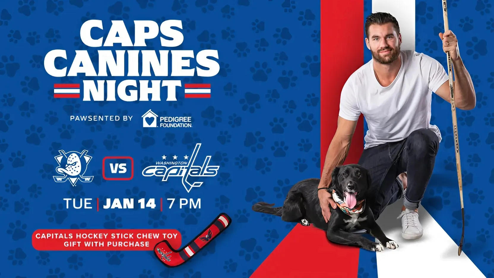 Capitals to Host Caps Canines Night Pawsented by PEDIGREE Foundation Jan. 14 trucc