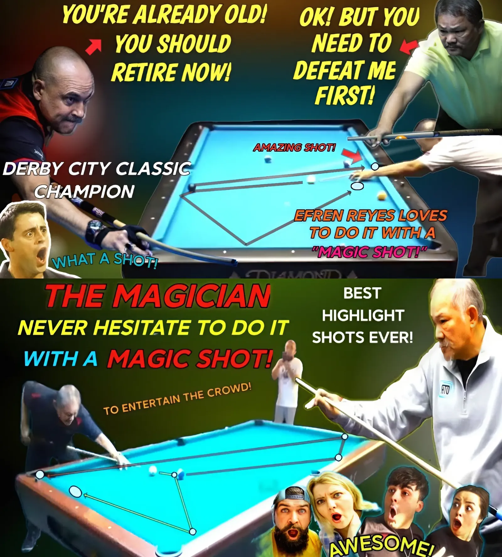 An unimaginable fight is coming! The Derby City Classic champion insists age won't stop him from taking on the legend Efren Reyes.