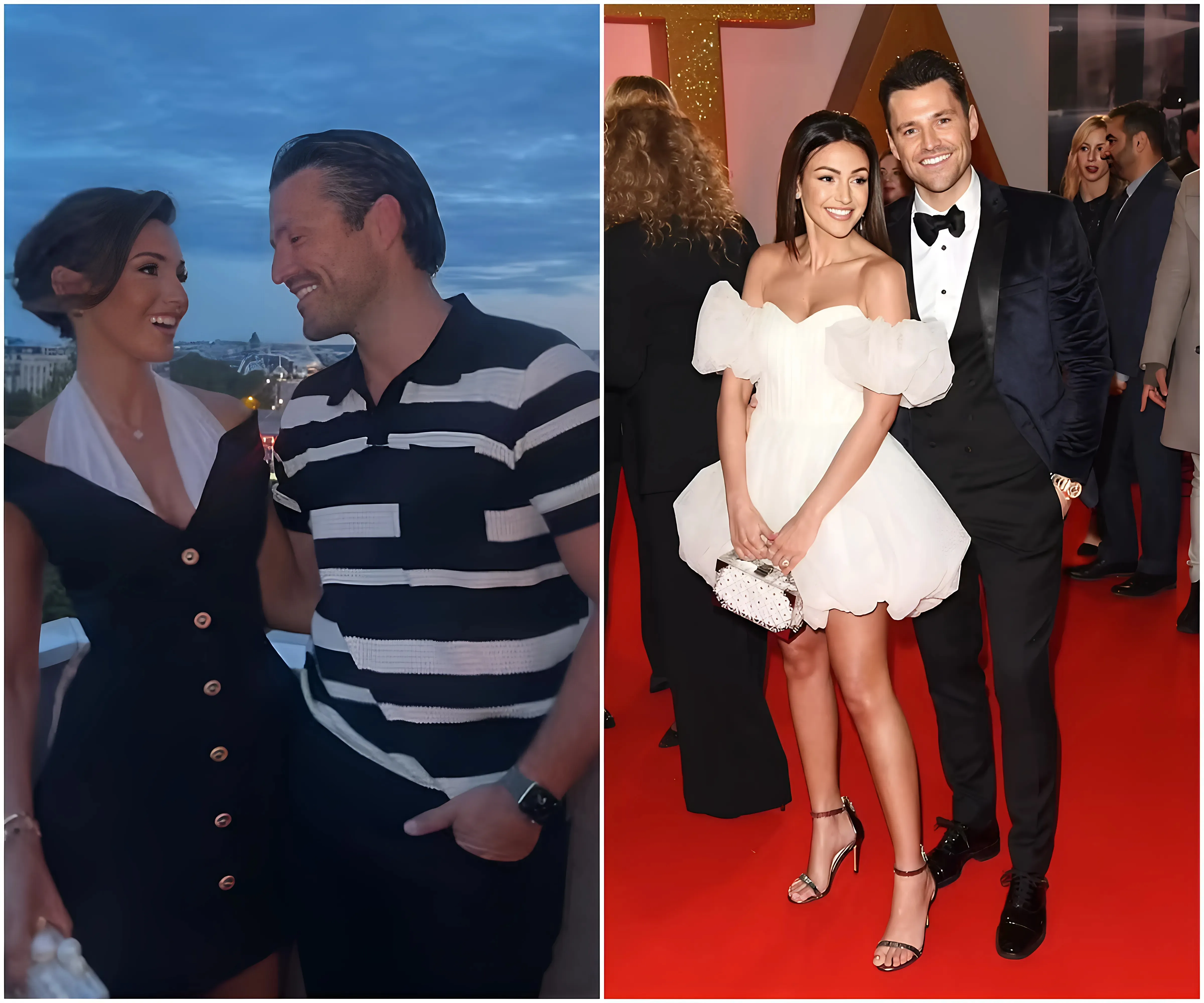 Michelle Keegan hides her baby bump in a chic black co-ord as she shares cosy snap ahead of welcoming her first child with Mark Wright - suong